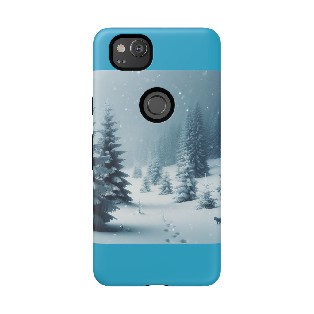 Winter Forest Phone Case, Tough Cases for iPhone, Snowy Landscape Design, Nature Lover Gift, Holiday Accessories