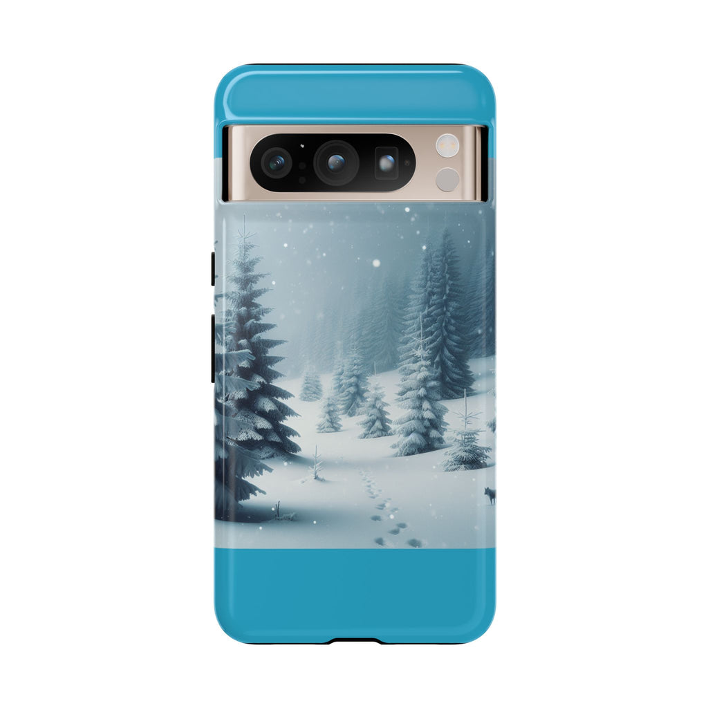 Winter Forest Phone Case, Tough Cases for iPhone, Snowy Landscape Design, Nature Lover Gift, Holiday Accessories