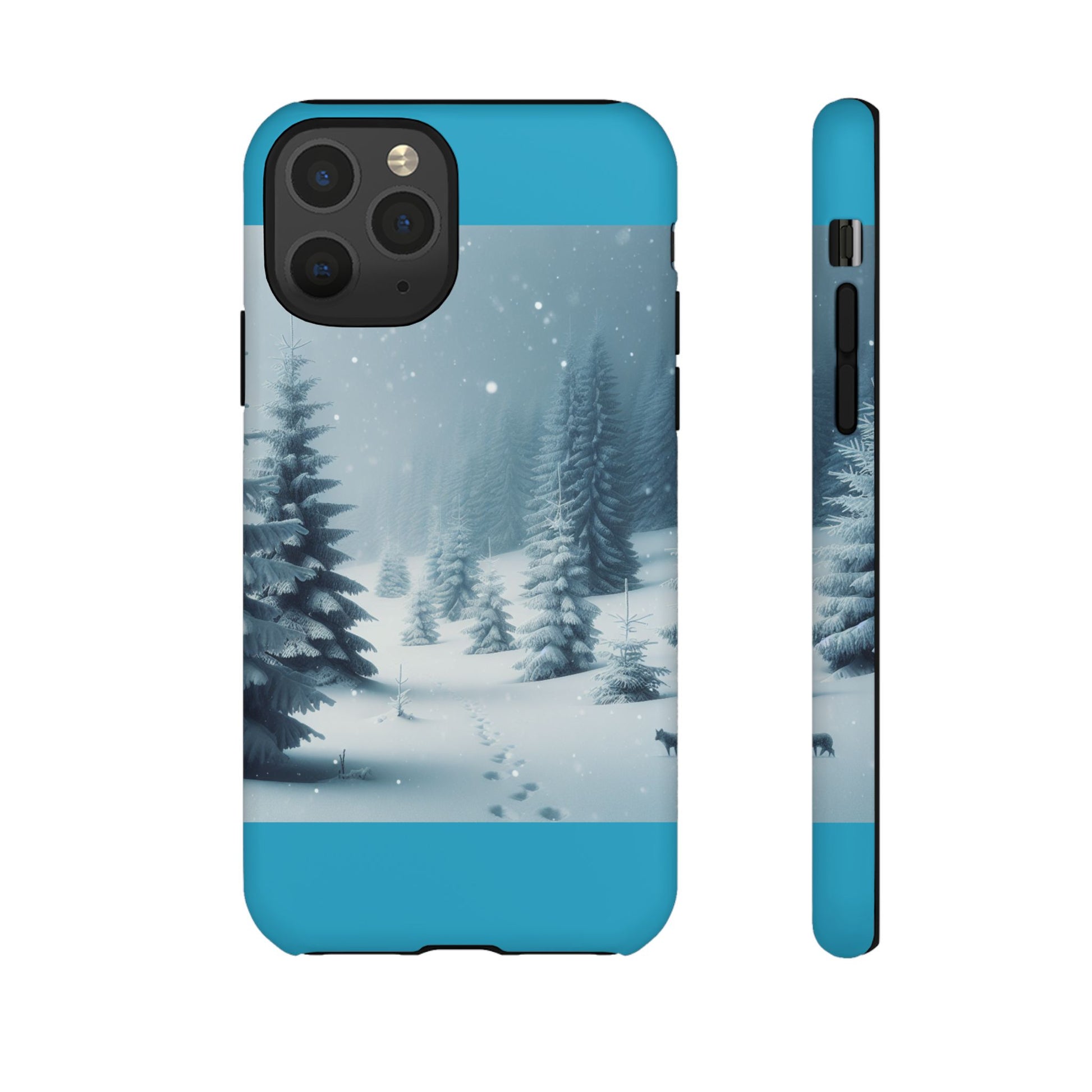 Winter Forest Phone Case, Tough Cases for iPhone, Snowy Landscape Design, Nature Lover Gift, Holiday Accessories
