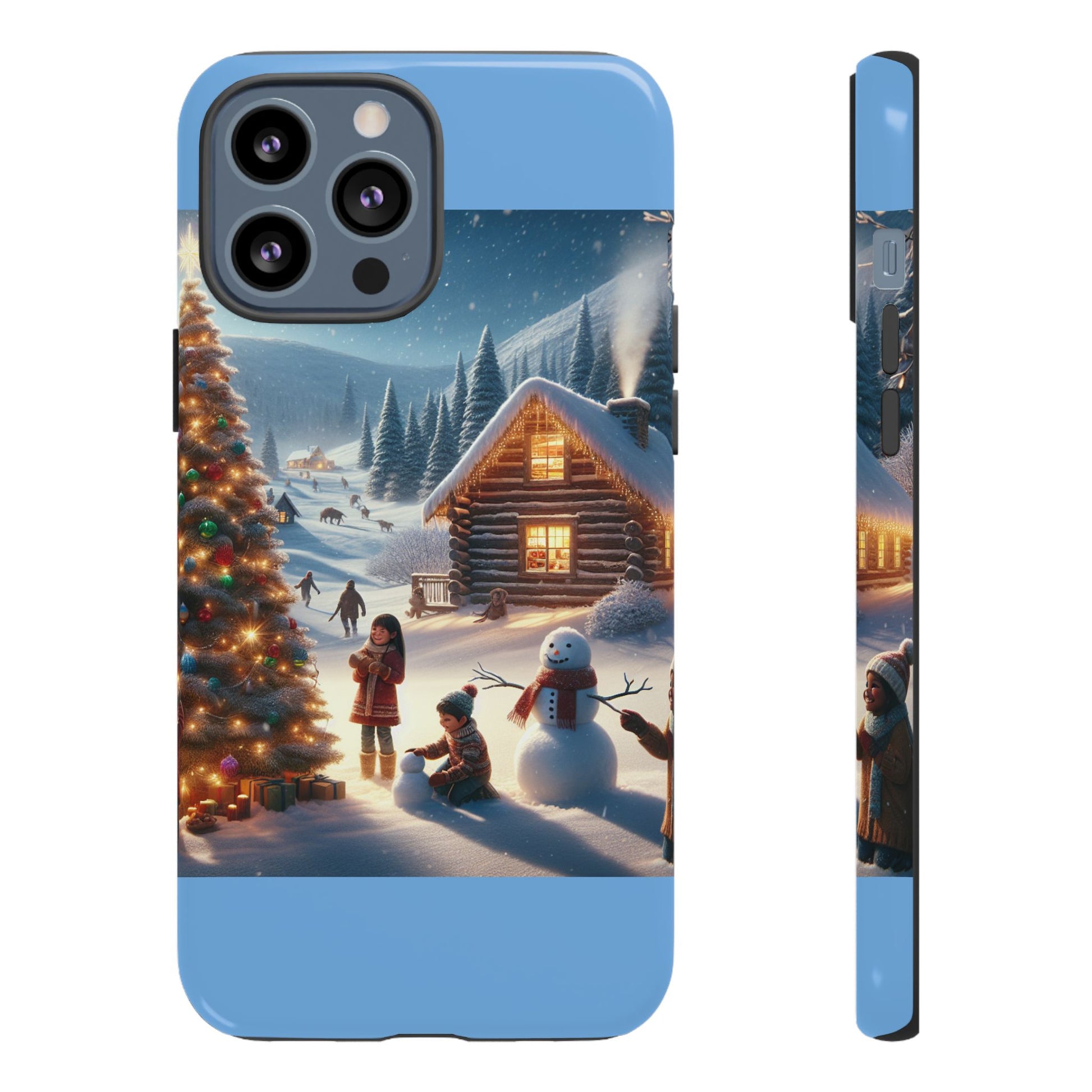 Winter Wonderland Phone Case, Holiday Gift for Him/Her, Cute Christmas Phone Cover, Unique Winter Scene Case, Festive Tech Accessories