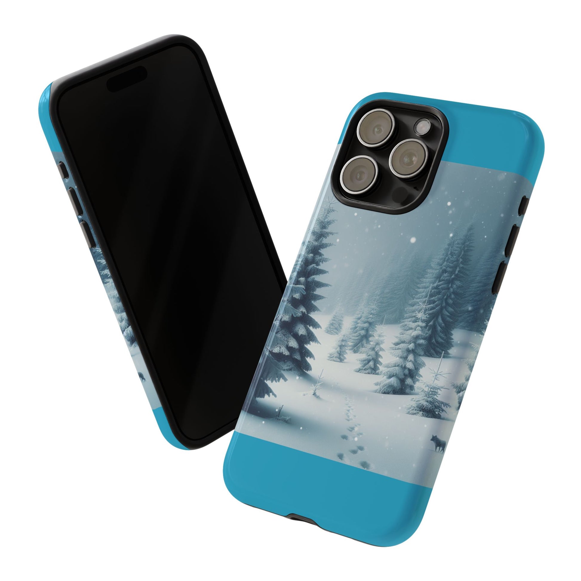 Winter Forest Phone Case, Tough Cases for iPhone, Snowy Landscape Design, Nature Lover Gift, Holiday Accessories