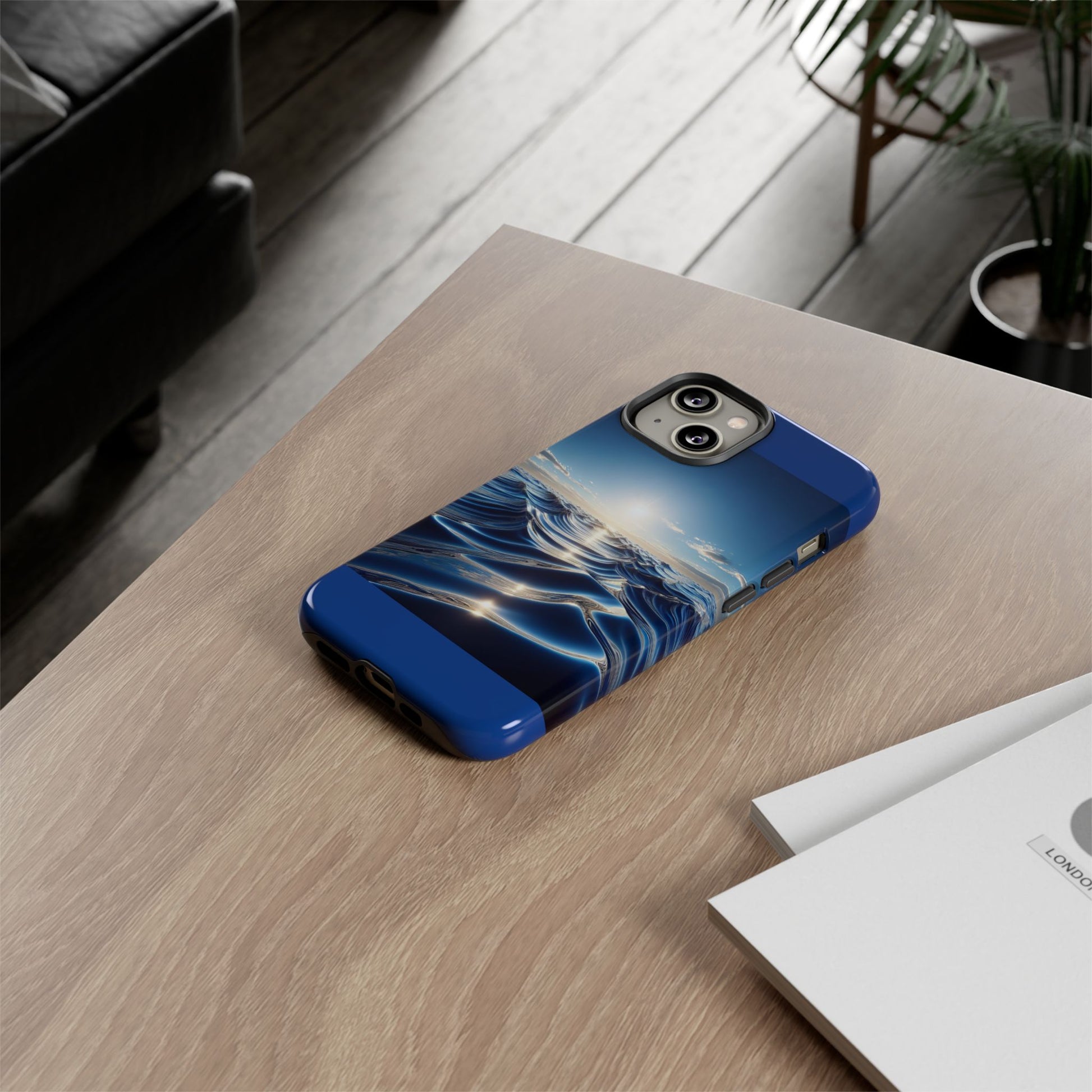 Ocean Wave Phone Case, Tough Phone Cover, Stylish Cell Case, Gift for Beach Lovers, Customizable Phone Accessory
