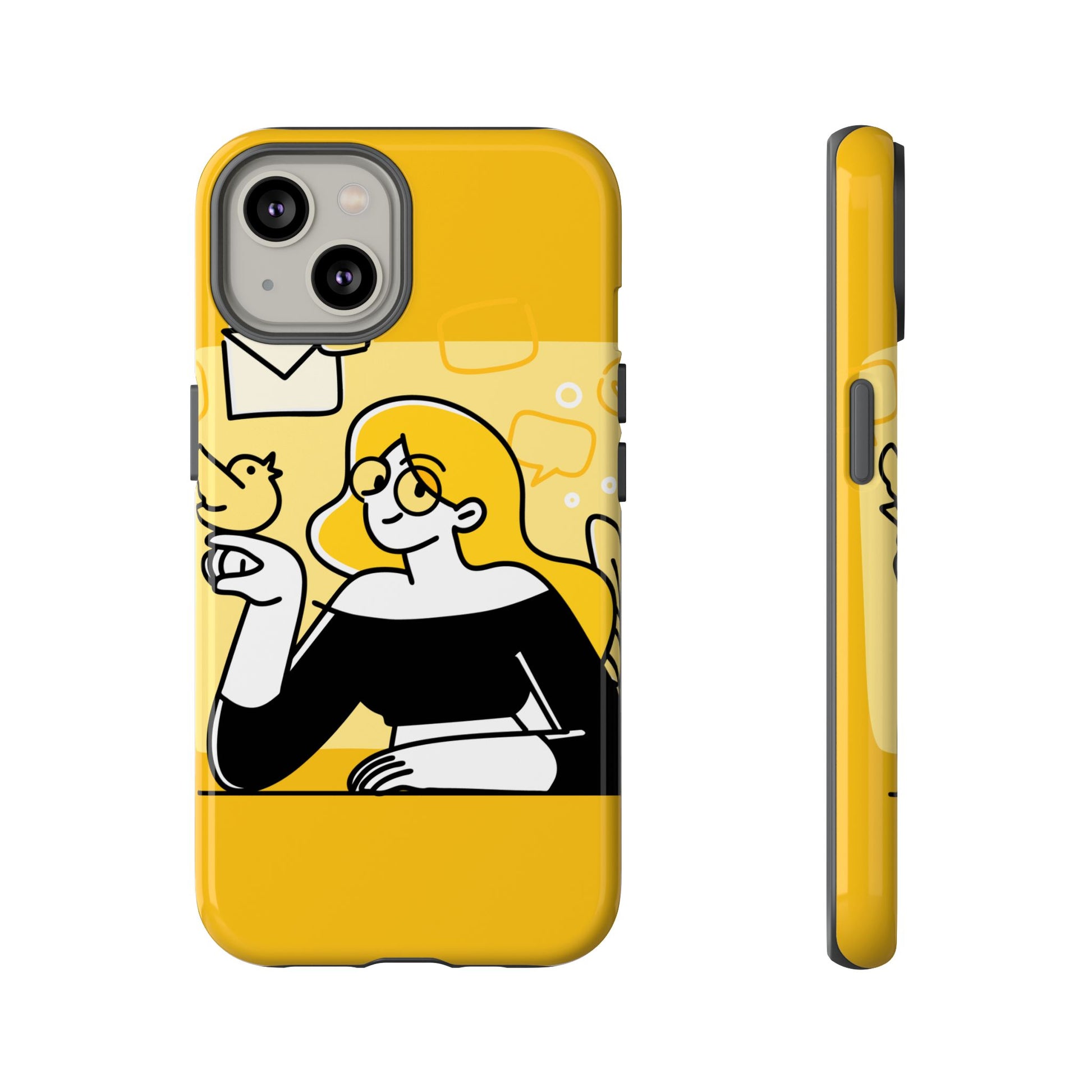 Chic Phone Case with Playful Design, Smartphone Cover, Unique Gift, Trendy Accessory, Eco-Friendly Case