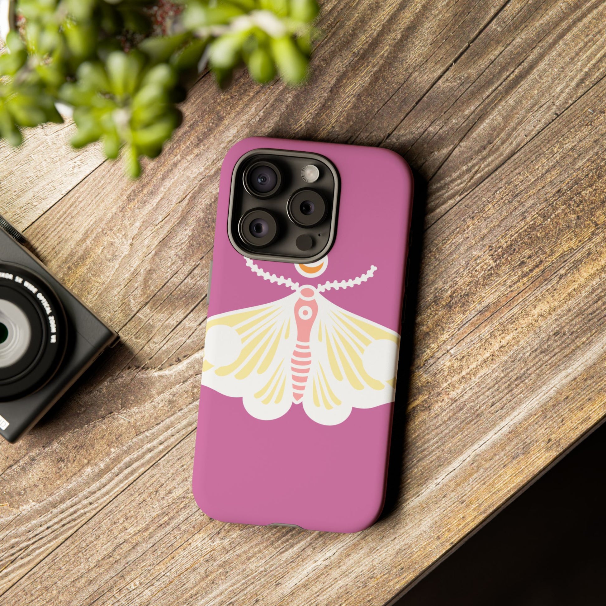 Colorful Moth Phone Case | Tough Cases for iPhone, Unique Gift, Nature Lovers, Boho Style, Trendy Accessories