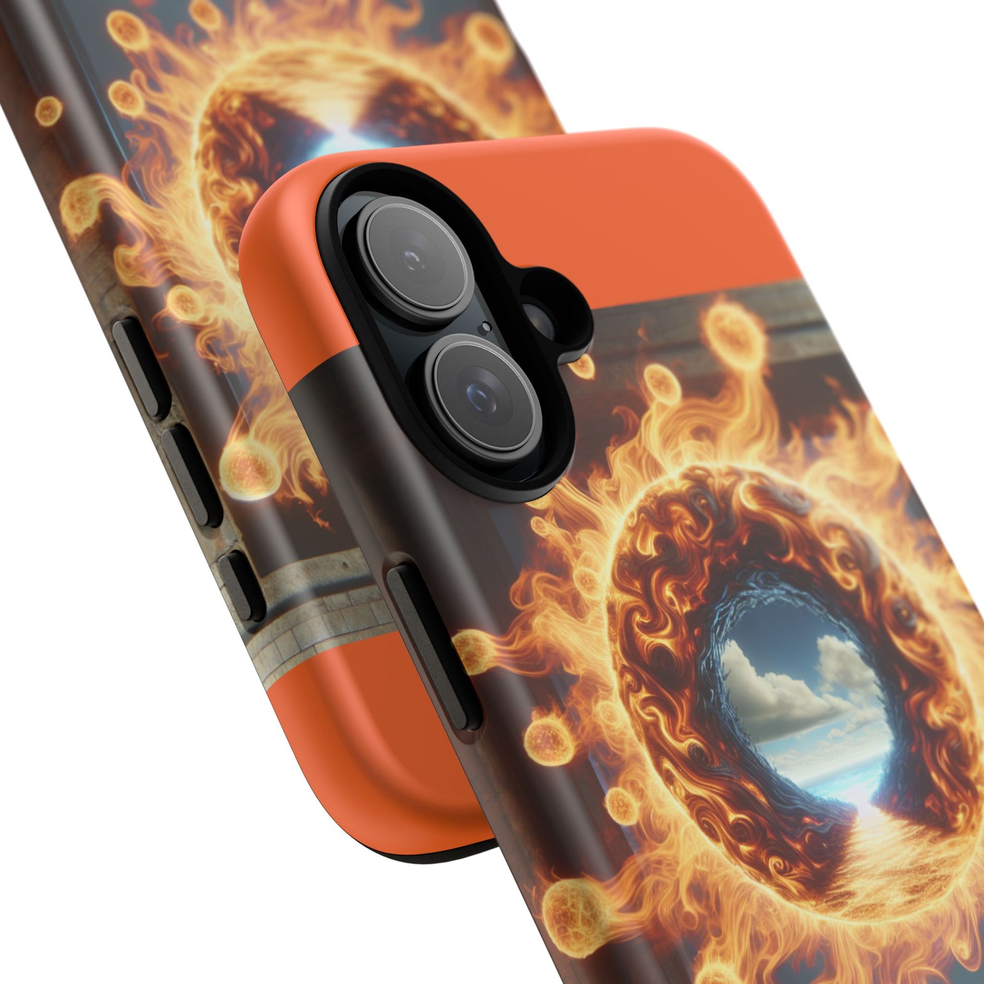 Vibrant Phone Case, Tough Cases for Gamers, Fire Element Phone Cover, Unique Protector, Game Lover Gifts