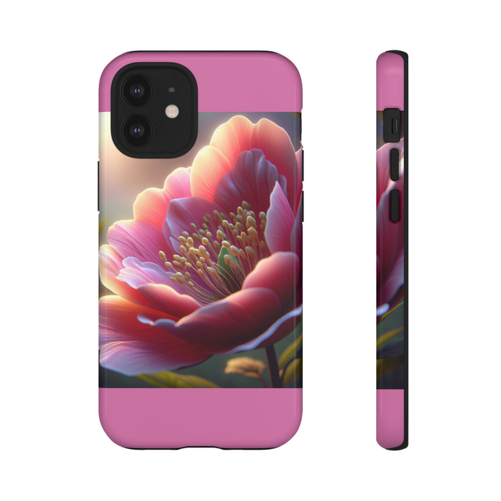 Pink Floral Phone Case, Tough Cases, Floral Design, Phone Accessory Gift, Nature Inspired, Trendy Tech Case