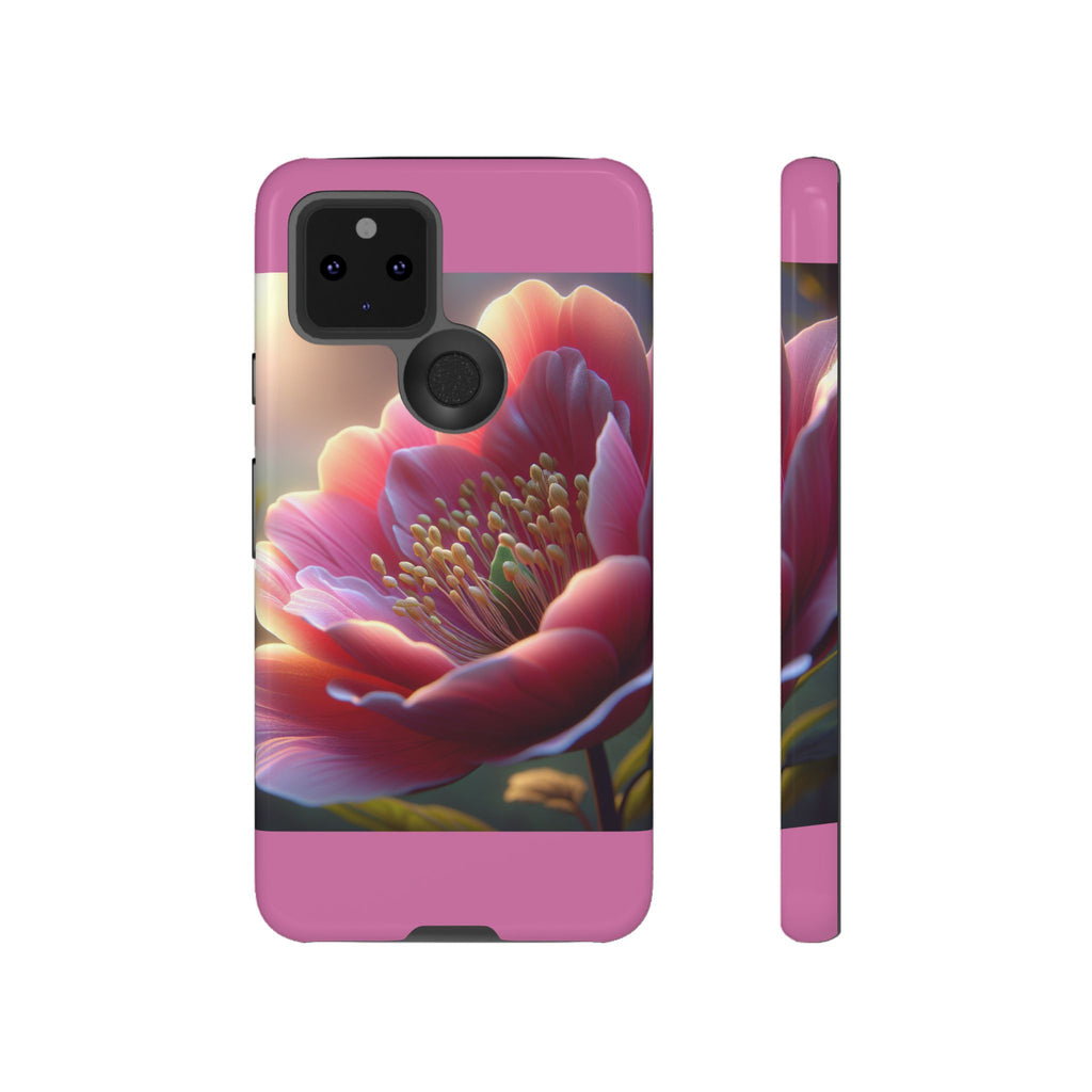 Pink Floral Phone Case, Tough Cases, Floral Design, Phone Accessory Gift, Nature Inspired, Trendy Tech Case