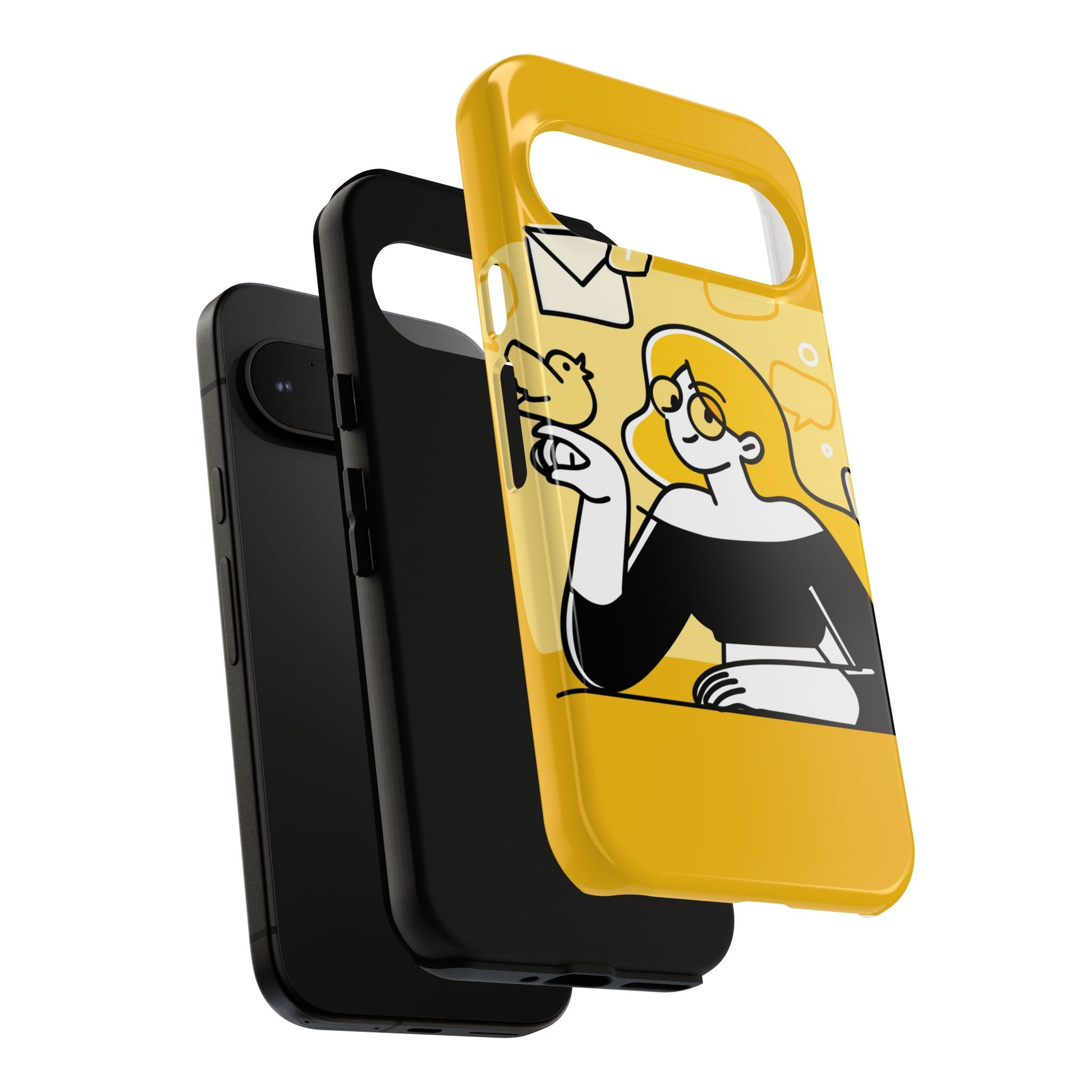 Chic Phone Case with Playful Design, Smartphone Cover, Unique Gift, Trendy Accessory, Eco-Friendly Case