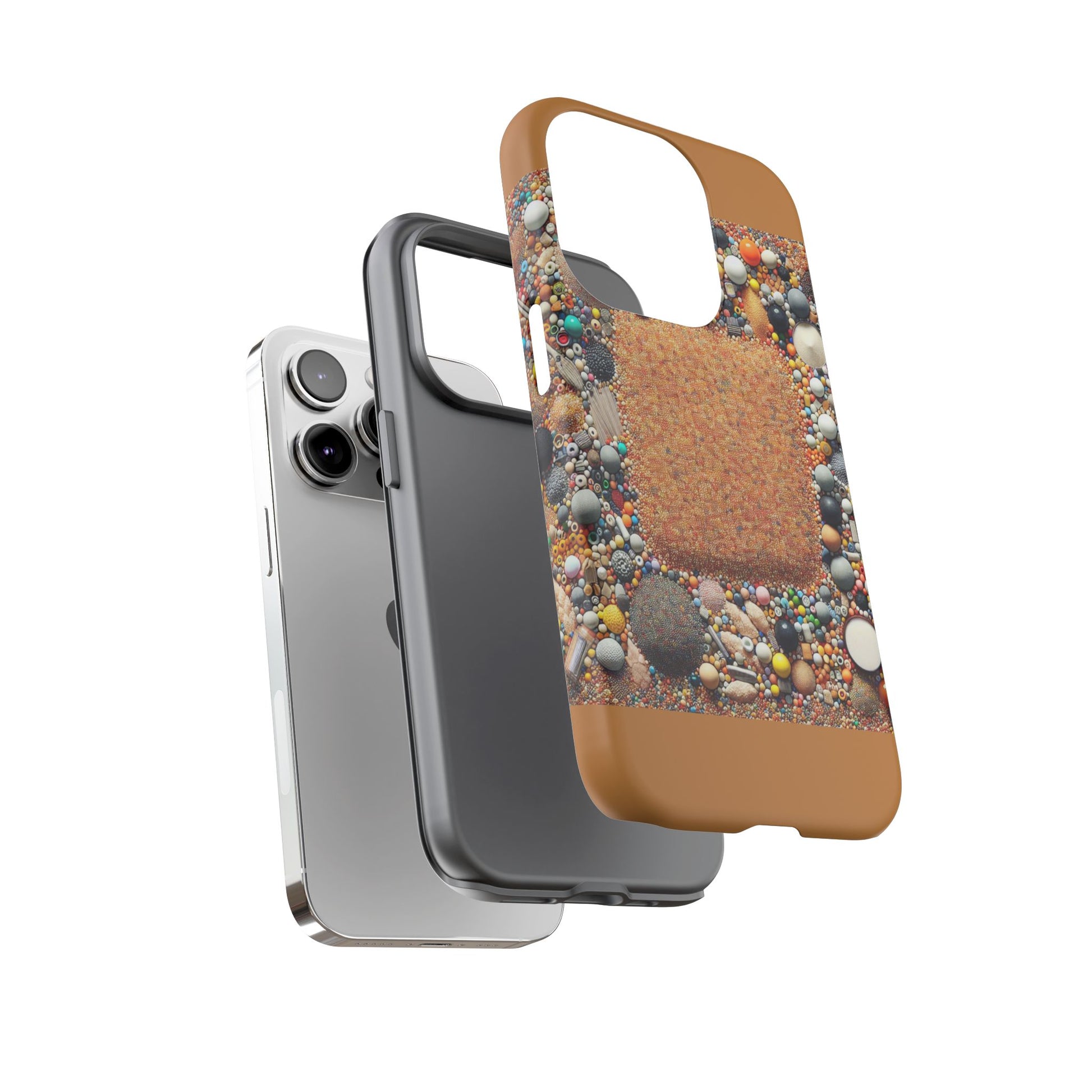 Colorful Phone Case with Unique Texture, Tough Case, Phone Accessory, Trendy Design, Gift for Tech Lovers, Durable Protection