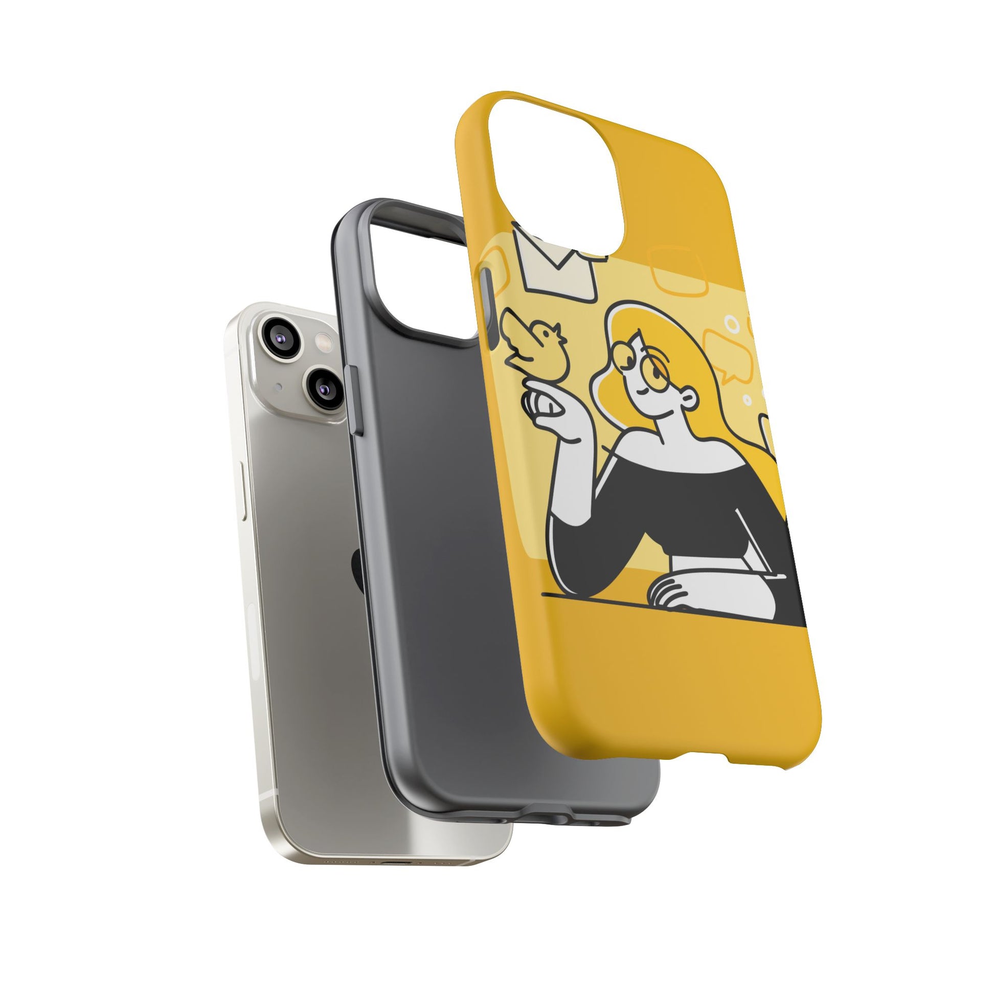 Chic Phone Case with Playful Design, Smartphone Cover, Unique Gift, Trendy Accessory, Eco-Friendly Case