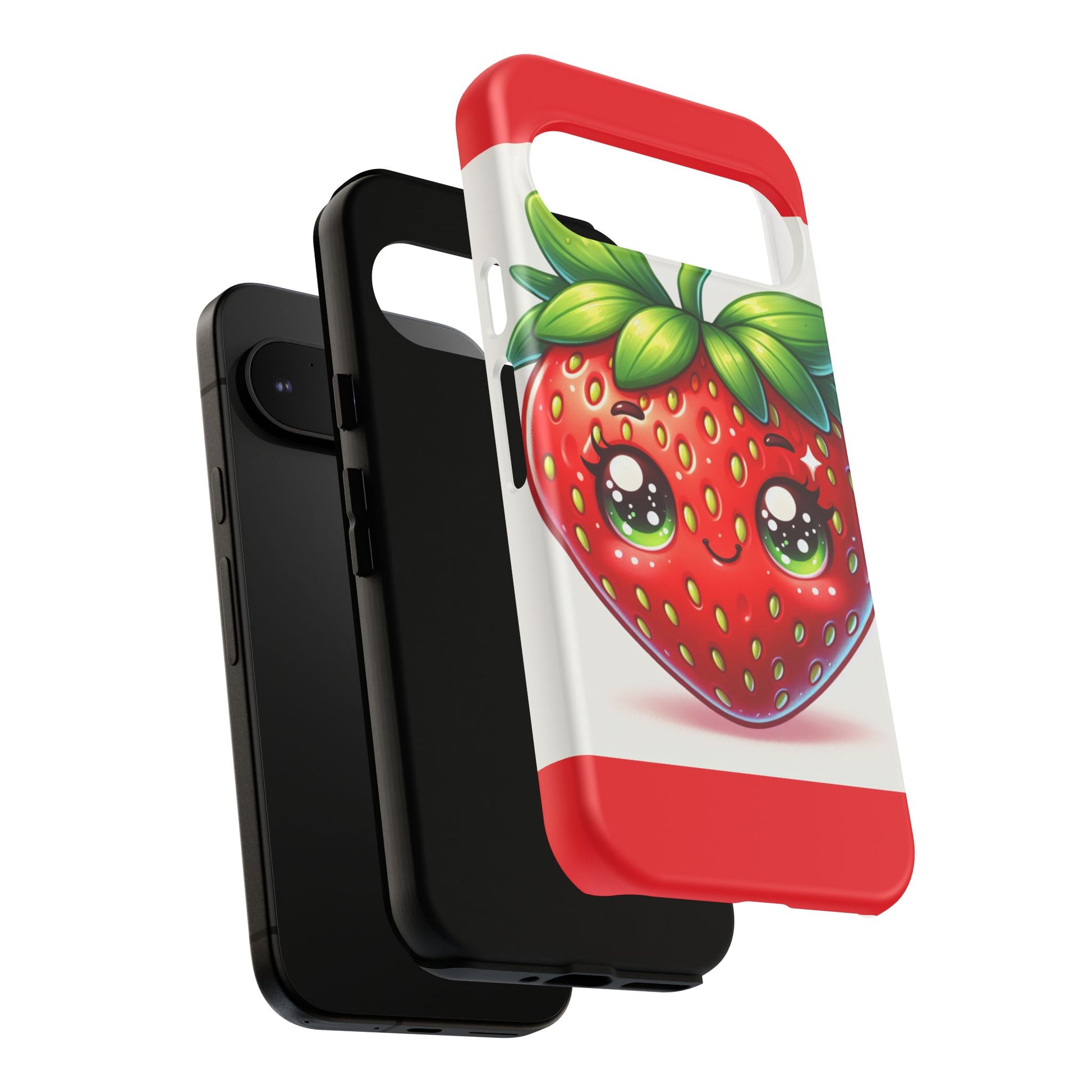 Cute Strawberry iPhone Case, Tough Phone Cases, Stylish Accessories, Fun Design for Kids and Adults, Perfect Gift for All Occasions