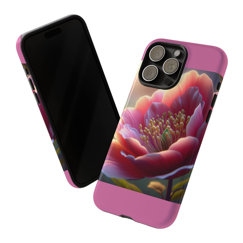 Pink Floral Phone Case, Tough Cases, Floral Design, Phone Accessory Gift, Nature Inspired, Trendy Tech Case