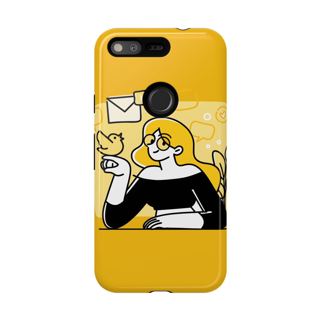 Chic Phone Case with Playful Design, Smartphone Cover, Unique Gift, Trendy Accessory, Eco-Friendly Case