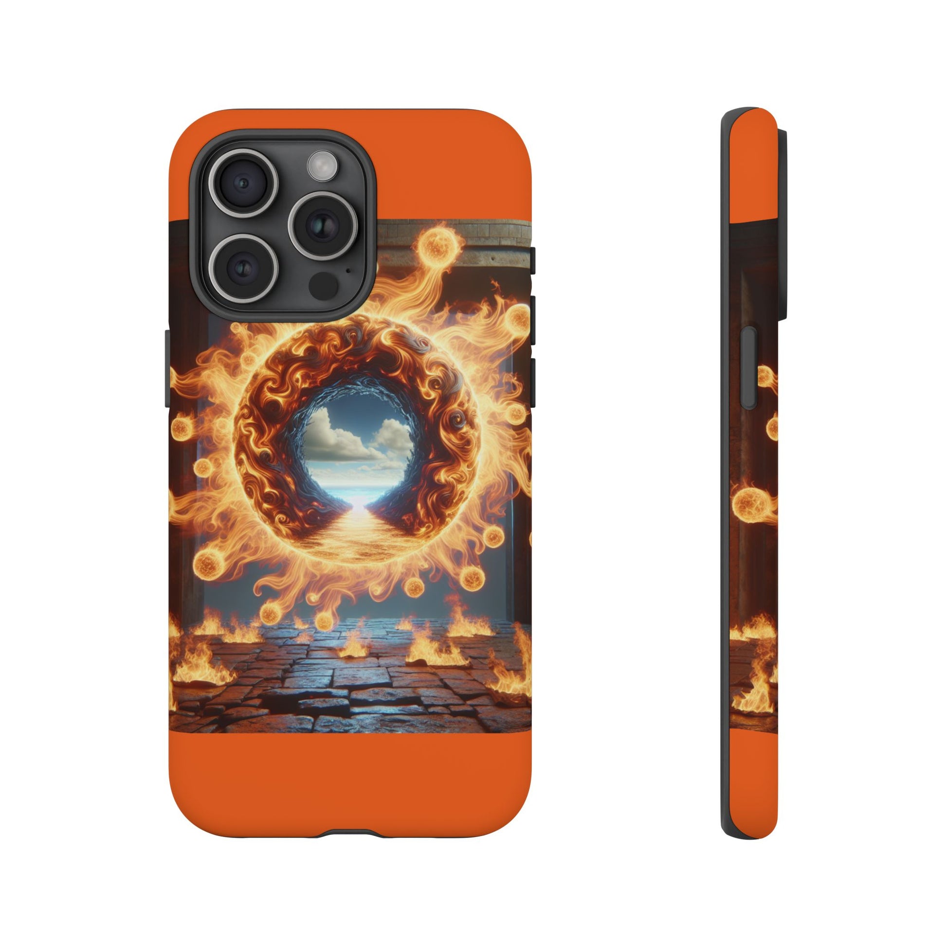 Vibrant Phone Case, Tough Cases for Gamers, Fire Element Phone Cover, Unique Protector, Game Lover Gifts