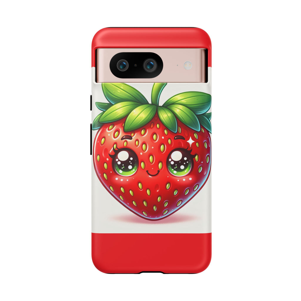 Cute Strawberry iPhone Case, Tough Phone Cases, Stylish Accessories, Fun Design for Kids and Adults, Perfect Gift for All Occasions