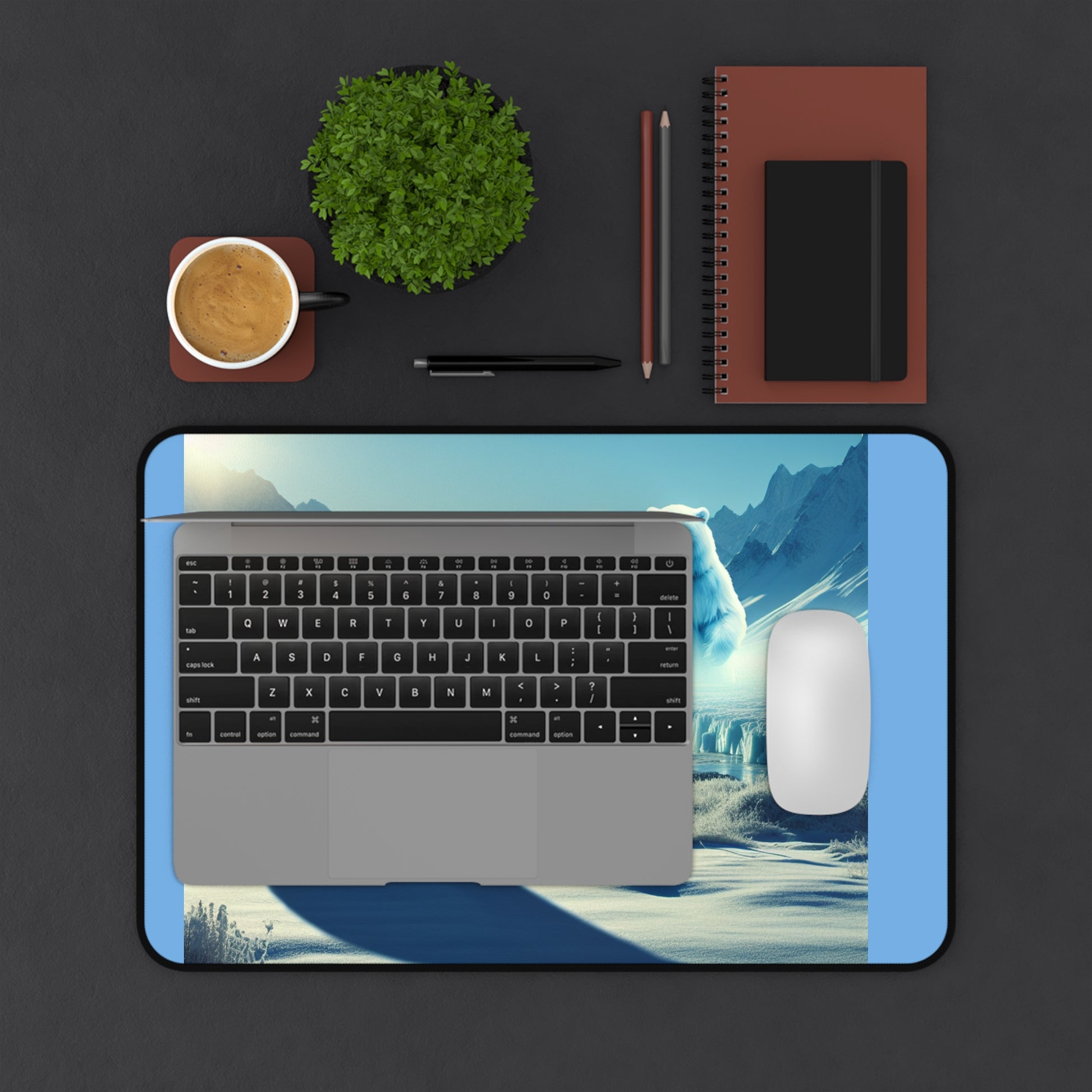 Arctic Dreams Desk Mat - Cozy Office Decor, Gaming Accessory, Unique Gift for Bear Lovers, Home Office Essentials, Nature Inspired