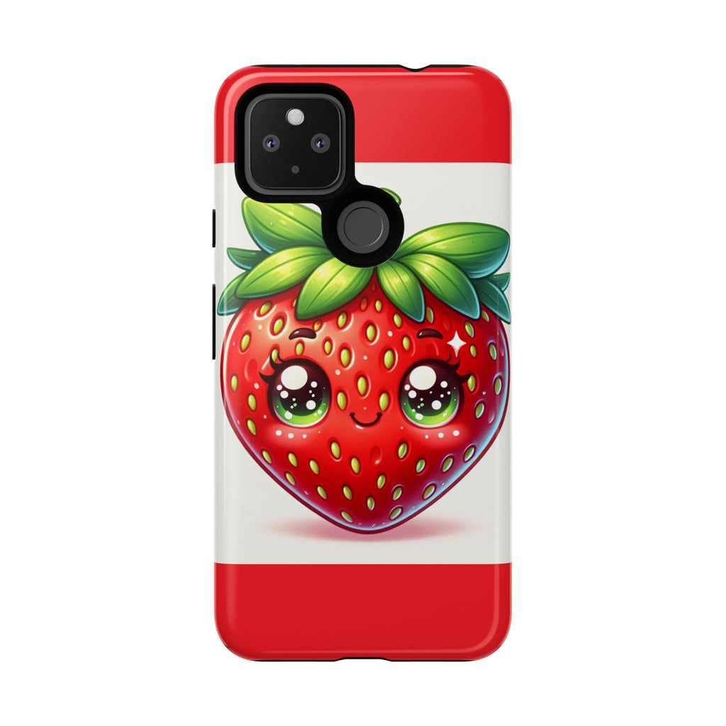 Cute Strawberry iPhone Case, Tough Phone Cases, Stylish Accessories, Fun Design for Kids and Adults, Perfect Gift for All Occasions