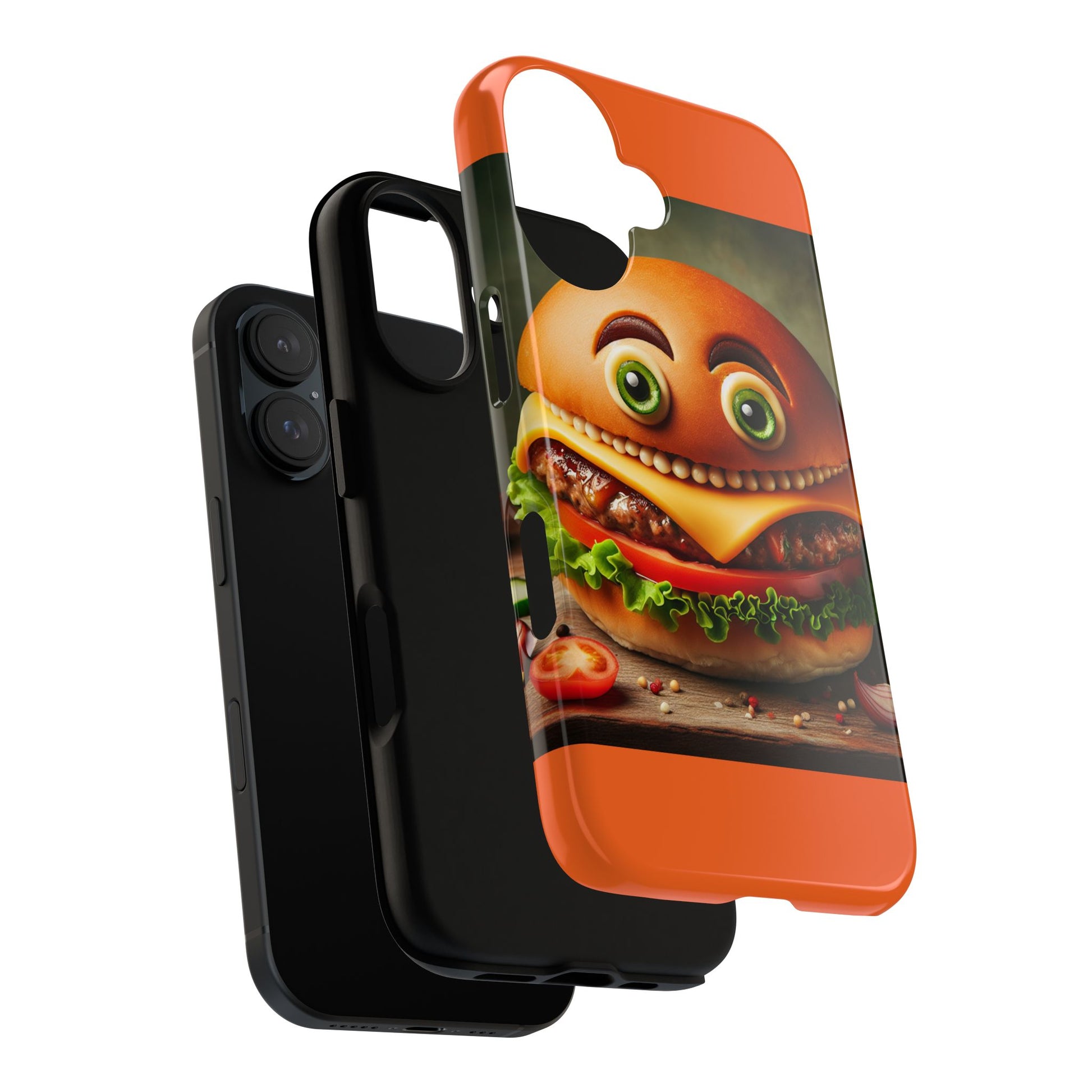 Funny Hamburger iPhone Case, Cute Fast Food Phone Cover, Quirky Foodie Gift, Unique Burger Design, Fun Phone Accessories, Holiday Gift Idea