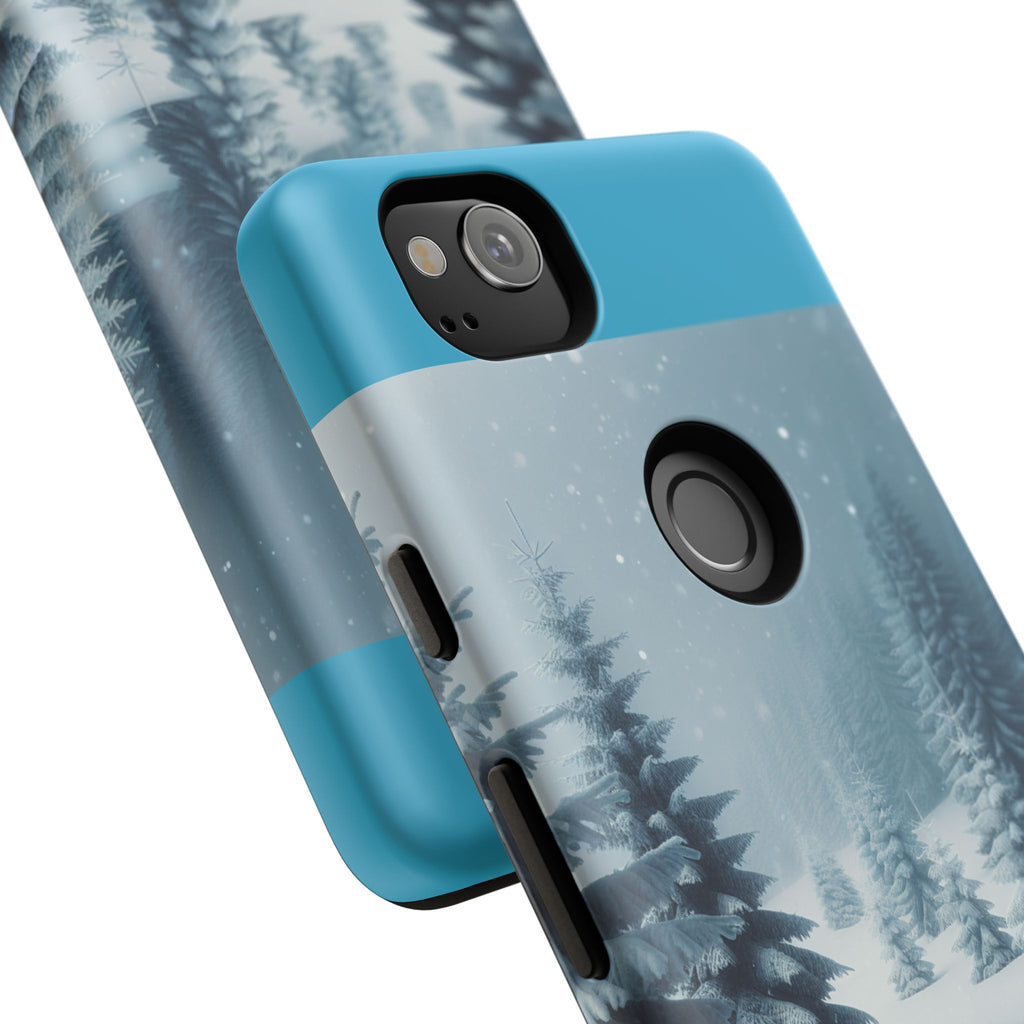 Winter Forest Phone Case, Tough Cases for iPhone, Snowy Landscape Design, Nature Lover Gift, Holiday Accessories