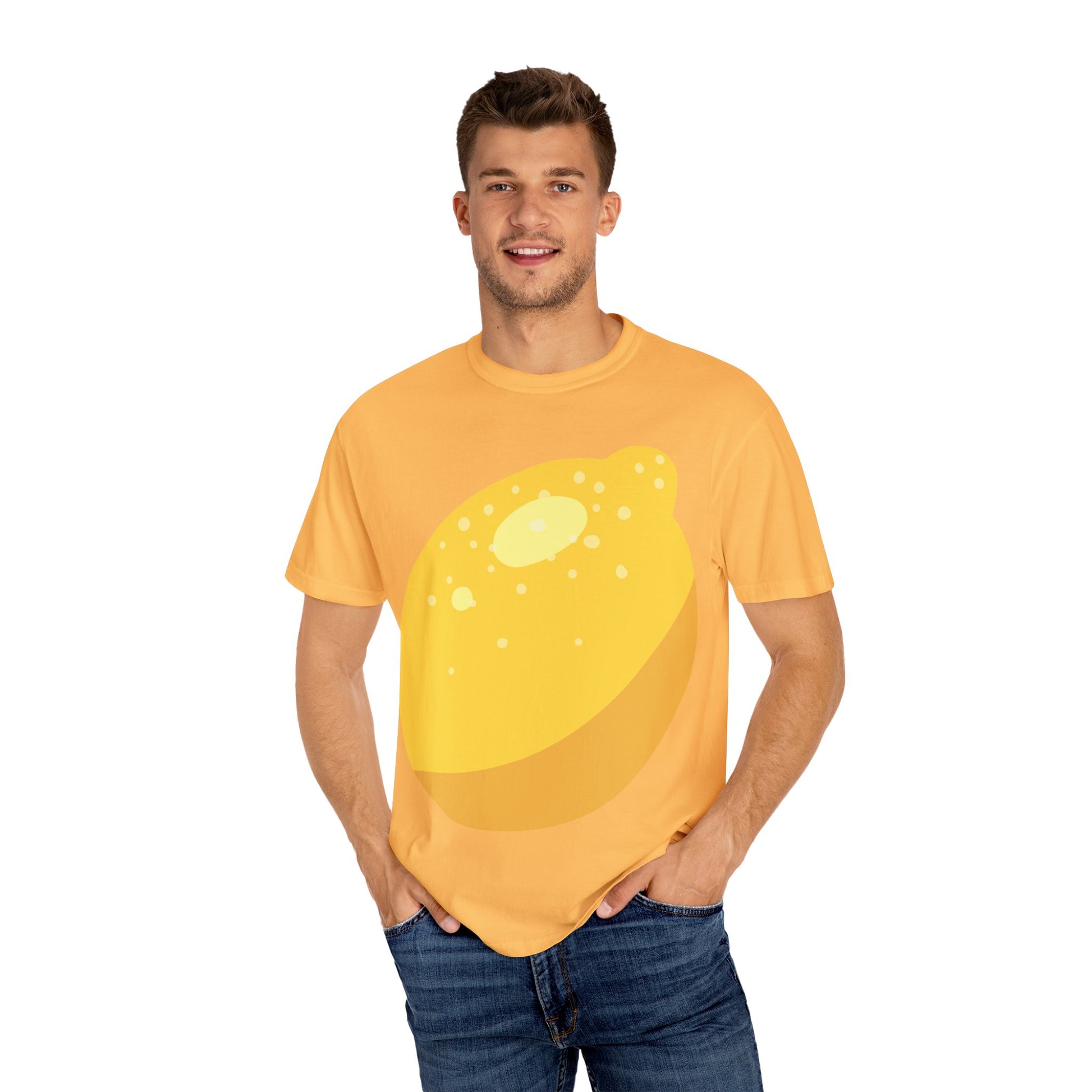 Lemon Graphic Unisex T-shirt, Casual Tee, Summer Vibes Shirt, Funny Gift for Lemon Lovers, Fresh Fruit Apparel, Eco-Friendly Fashion