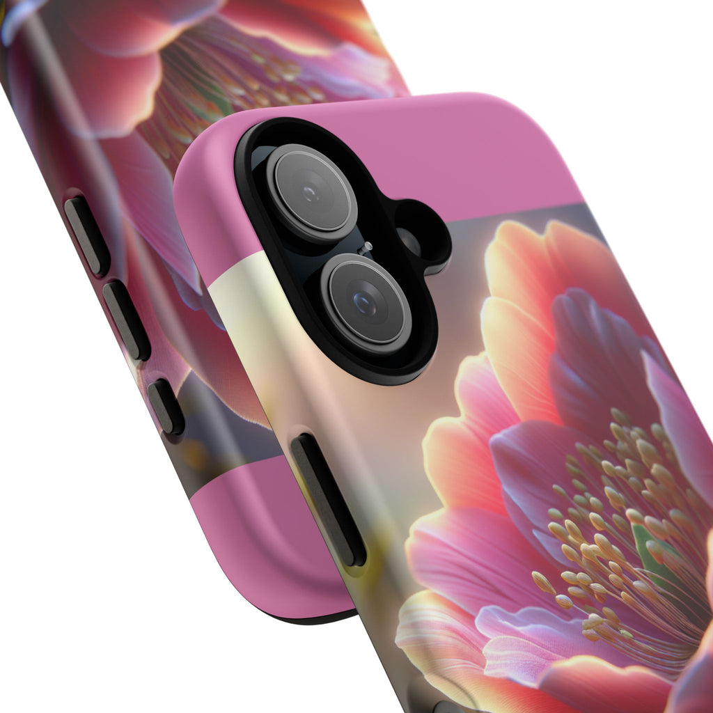 Pink Floral Phone Case, Tough Cases, Floral Design, Phone Accessory Gift, Nature Inspired, Trendy Tech Case