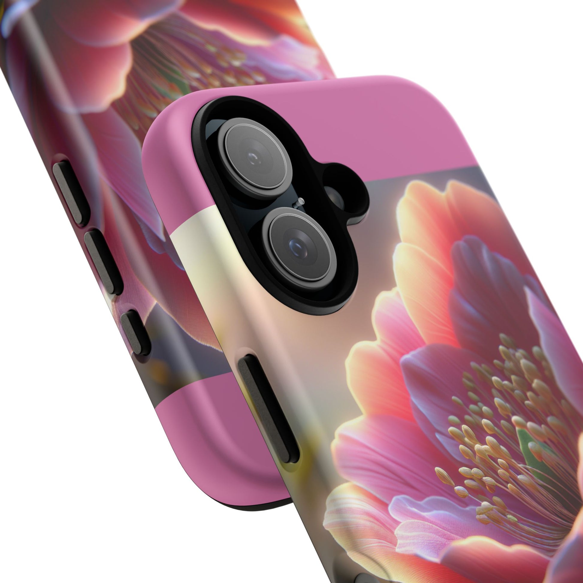 Pink Floral Phone Case, Tough Cases, Floral Design, Phone Accessory Gift, Nature Inspired, Trendy Tech Case