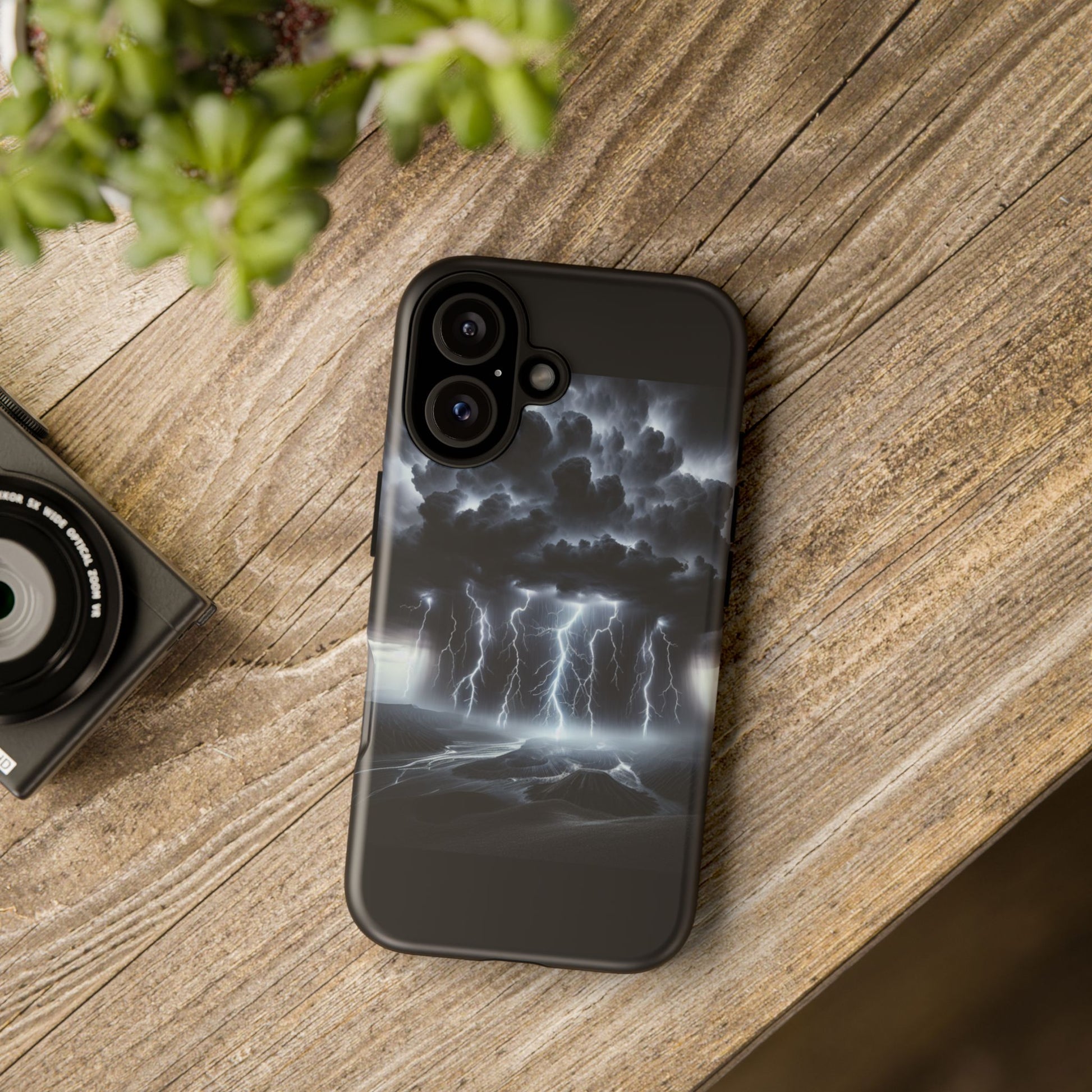 Tough Cases for the Bold: Stormy Thunder Phone Case, Lightning Protection, Durable Cover for Adventurers, Unique Gift for Nature [...]