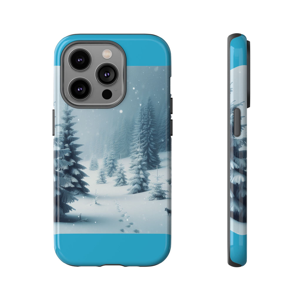 Winter Forest Phone Case, Tough Cases for iPhone, Snowy Landscape Design, Nature Lover Gift, Holiday Accessories