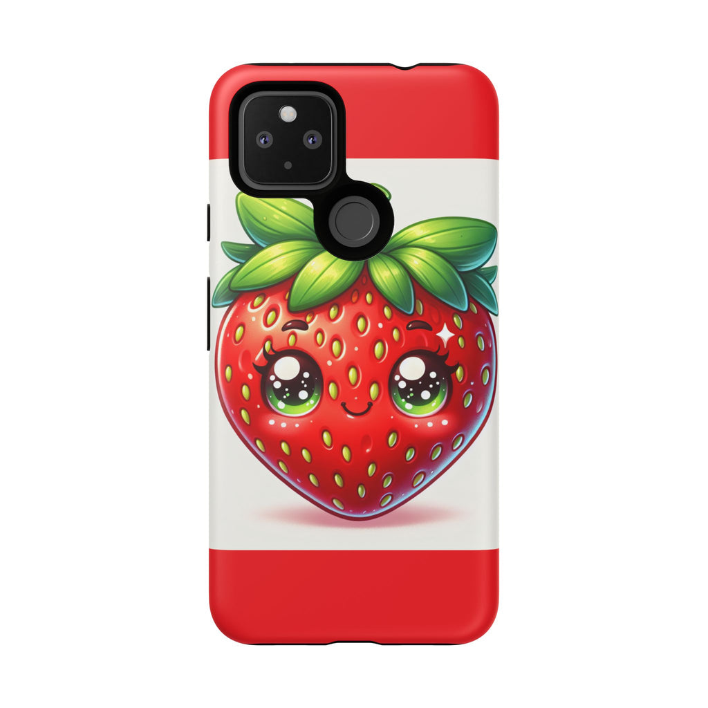 Cute Strawberry iPhone Case, Tough Phone Cases, Stylish Accessories, Fun Design for Kids and Adults, Perfect Gift for All Occasions