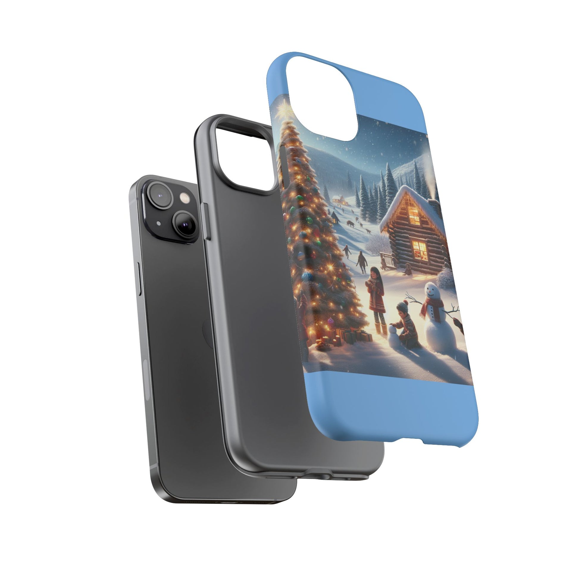 Winter Wonderland Phone Case, Holiday Gift for Him/Her, Cute Christmas Phone Cover, Unique Winter Scene Case, Festive Tech Accessories