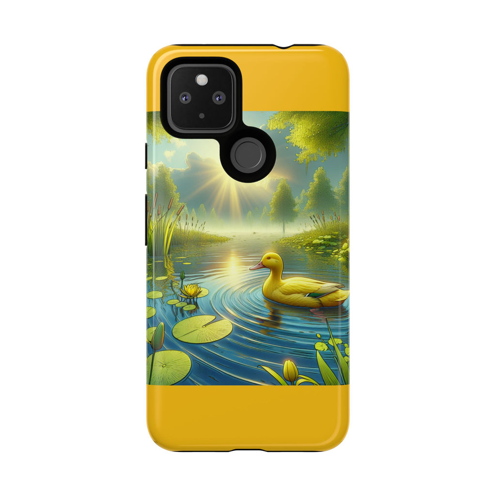 Beautiful Duck Pond Phone Case, Nature Lover Gift, Tough Case, Springtime Accessory, Eco-Friendly Phone Cover, Vibrant Artwork