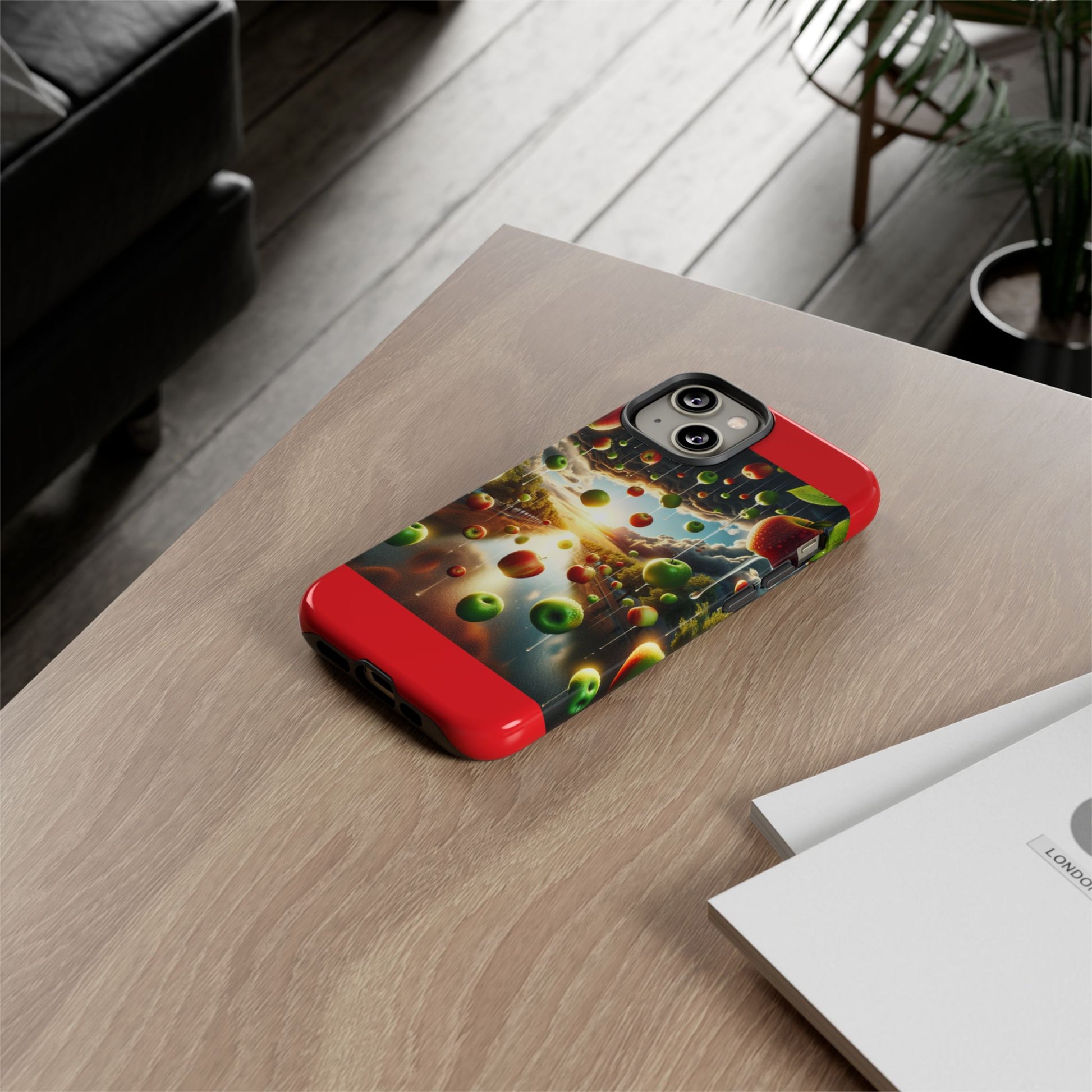 Vibrant Phone Case with Artistic Apple Design, Unique Gift for Art Lovers, Trendy Accessory for Any Occasion, Stylish Smartphone Cover