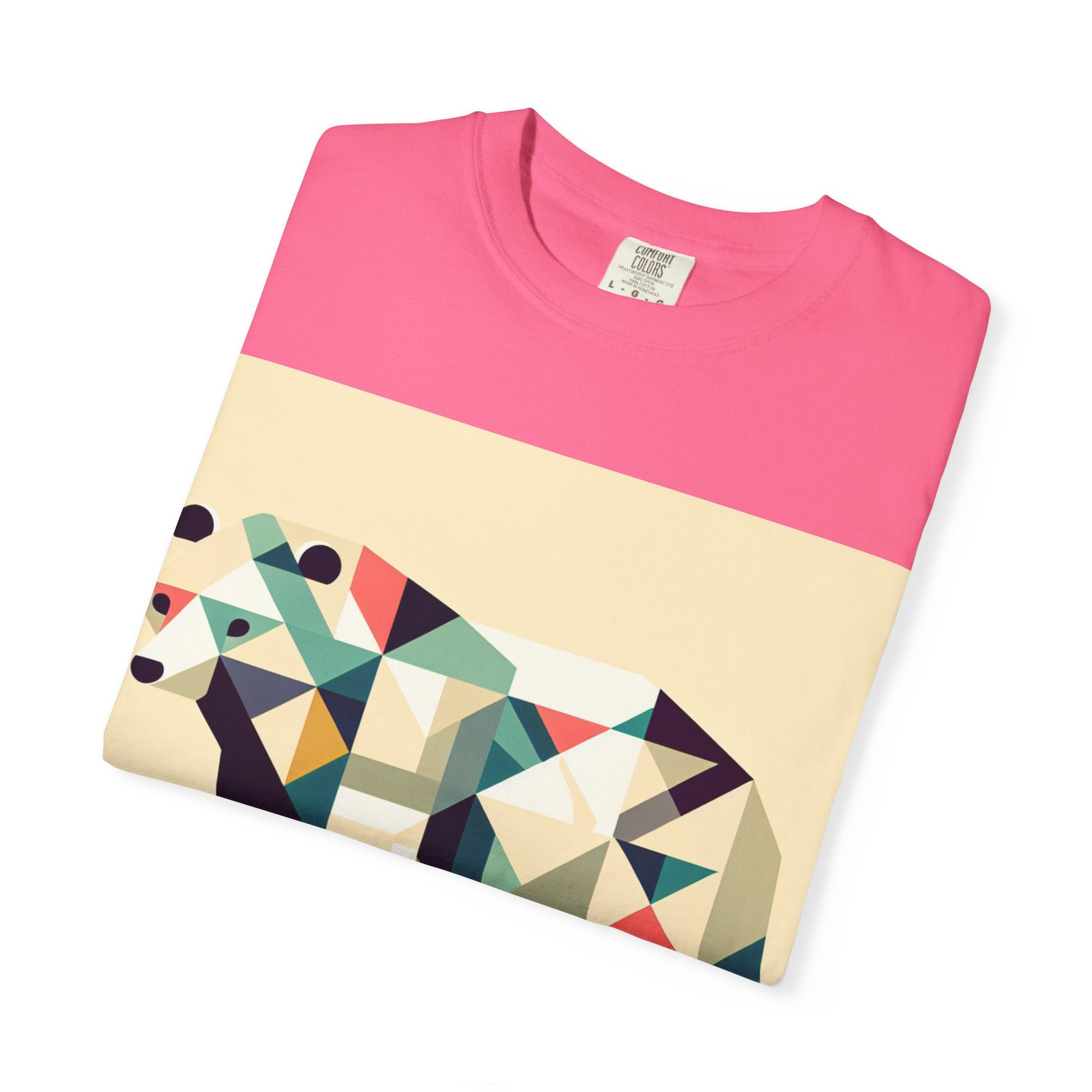 Geometric Bear T-Shirt, Artistic Tee, Unisex Graphic Shirt, Wildlife Apparel, Nature Lover Gift, Casual Wear
