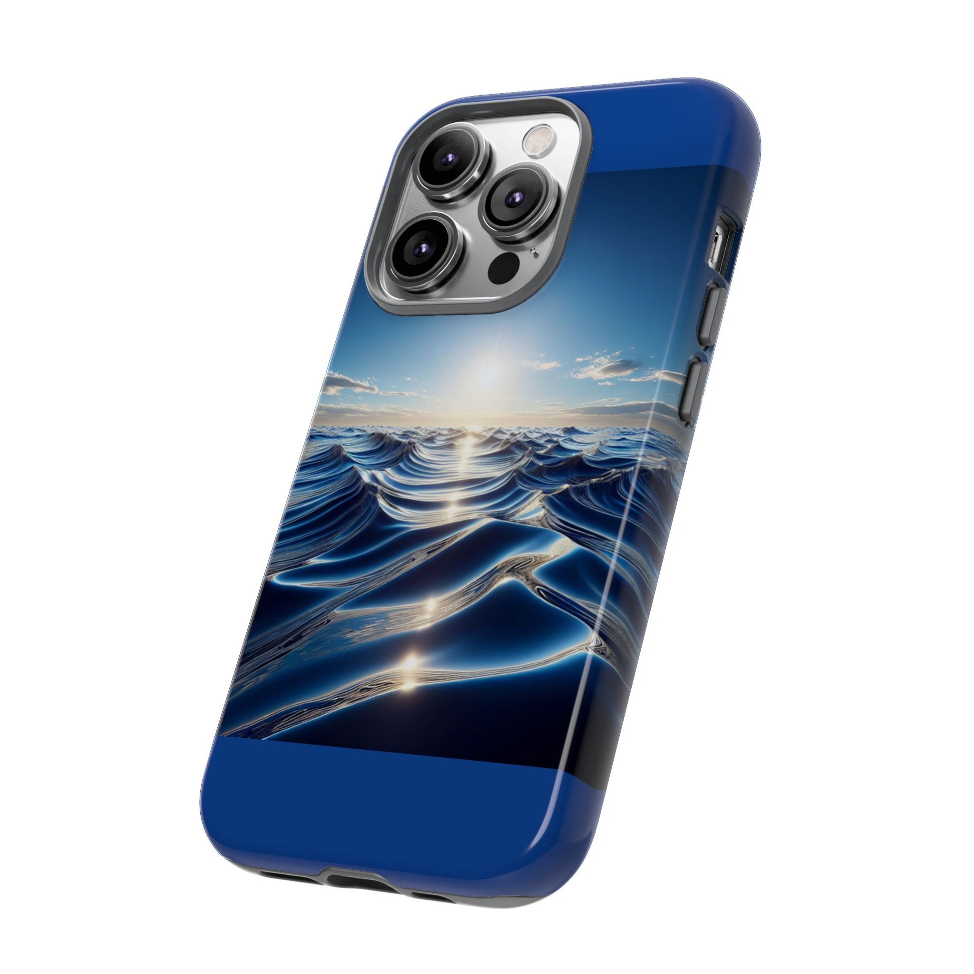 Ocean Wave Phone Case, Tough Phone Cover, Stylish Cell Case, Gift for Beach Lovers, Customizable Phone Accessory