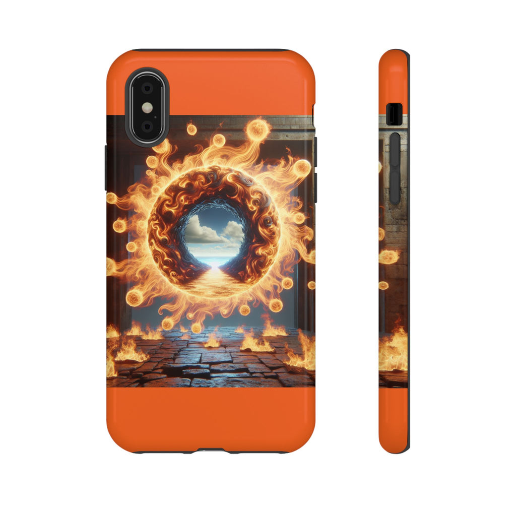 Vibrant Phone Case, Tough Cases for Gamers, Fire Element Phone Cover, Unique Protector, Game Lover Gifts