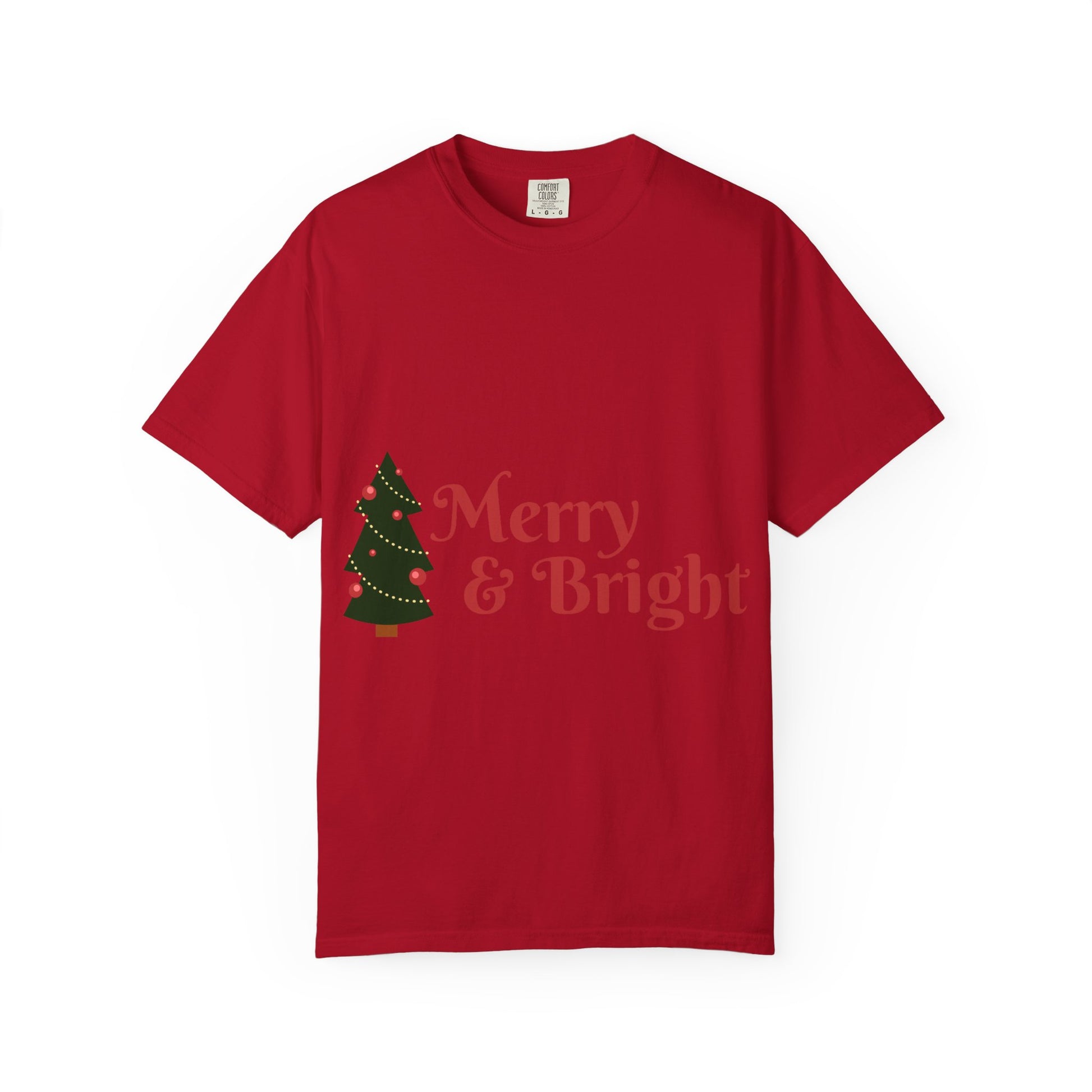 Merry & Bright Holiday T-Shirt, Christmas Shirt, Unisex Tee, Festive Apparel, Holiday Gift, Cozy Christmas Wear