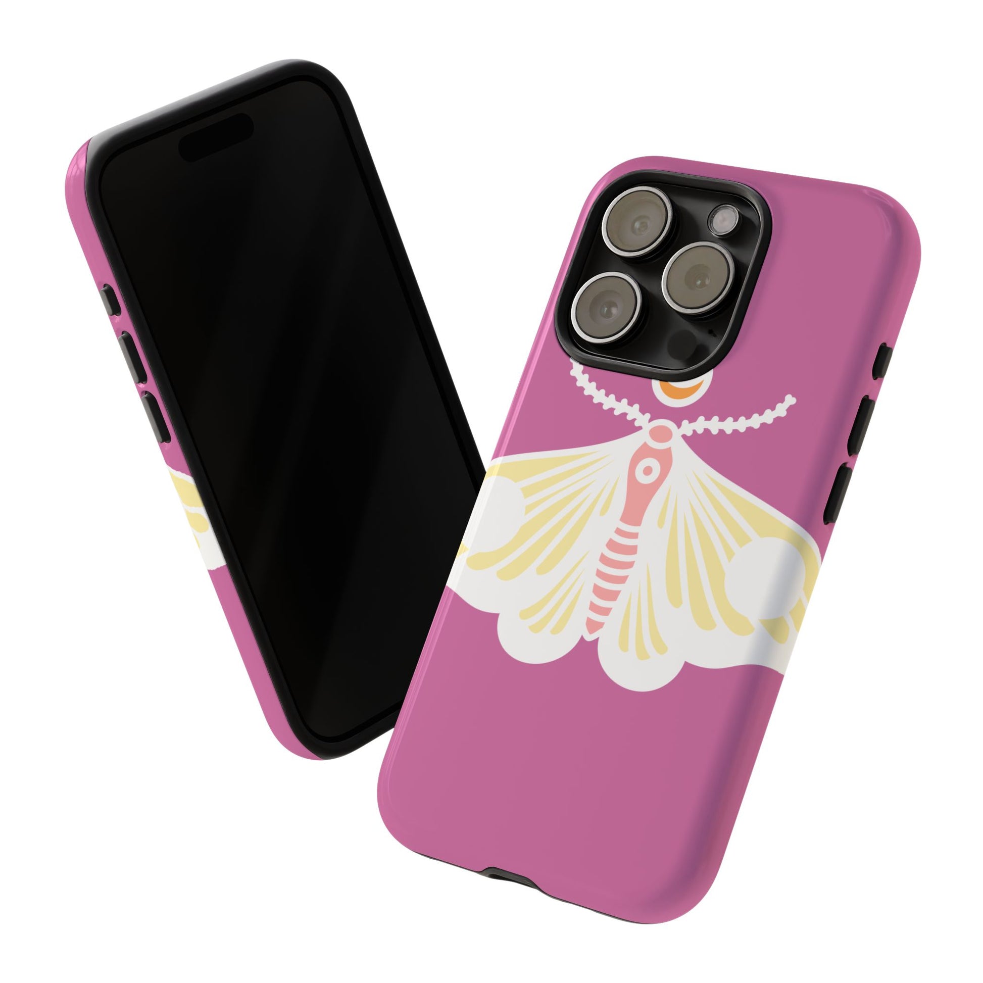 Colorful Moth Phone Case | Tough Cases for iPhone, Unique Gift, Nature Lovers, Boho Style, Trendy Accessories