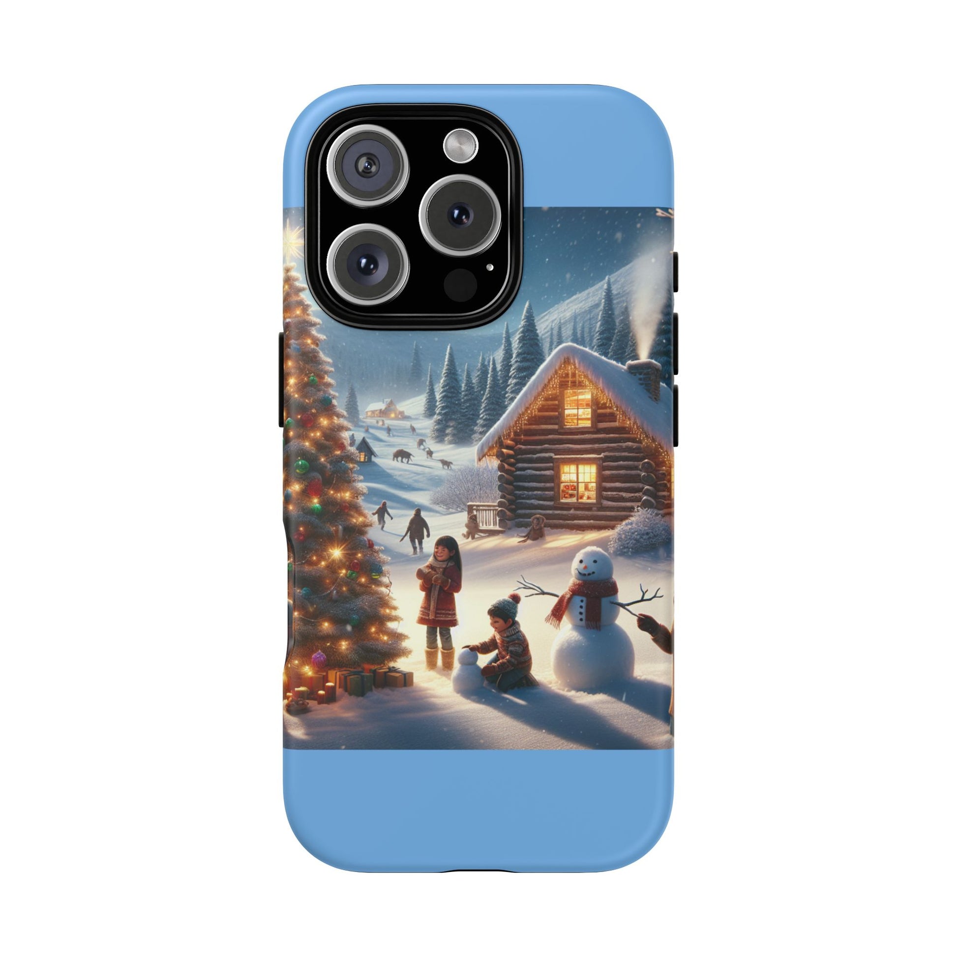 Winter Wonderland Phone Case, Holiday Gift for Him/Her, Cute Christmas Phone Cover, Unique Winter Scene Case, Festive Tech Accessories