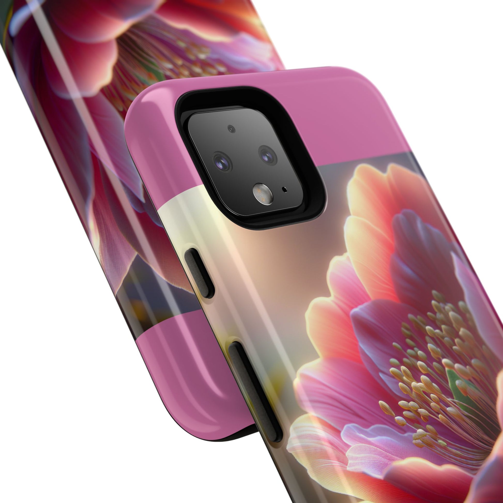 Pink Floral Phone Case, Tough Cases, Floral Design, Phone Accessory Gift, Nature Inspired, Trendy Tech Case