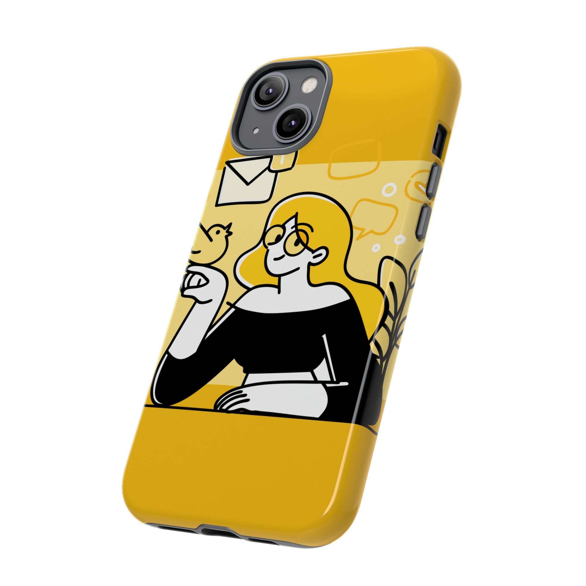 Chic Phone Case with Playful Design, Smartphone Cover, Unique Gift, Trendy Accessory, Eco-Friendly Case