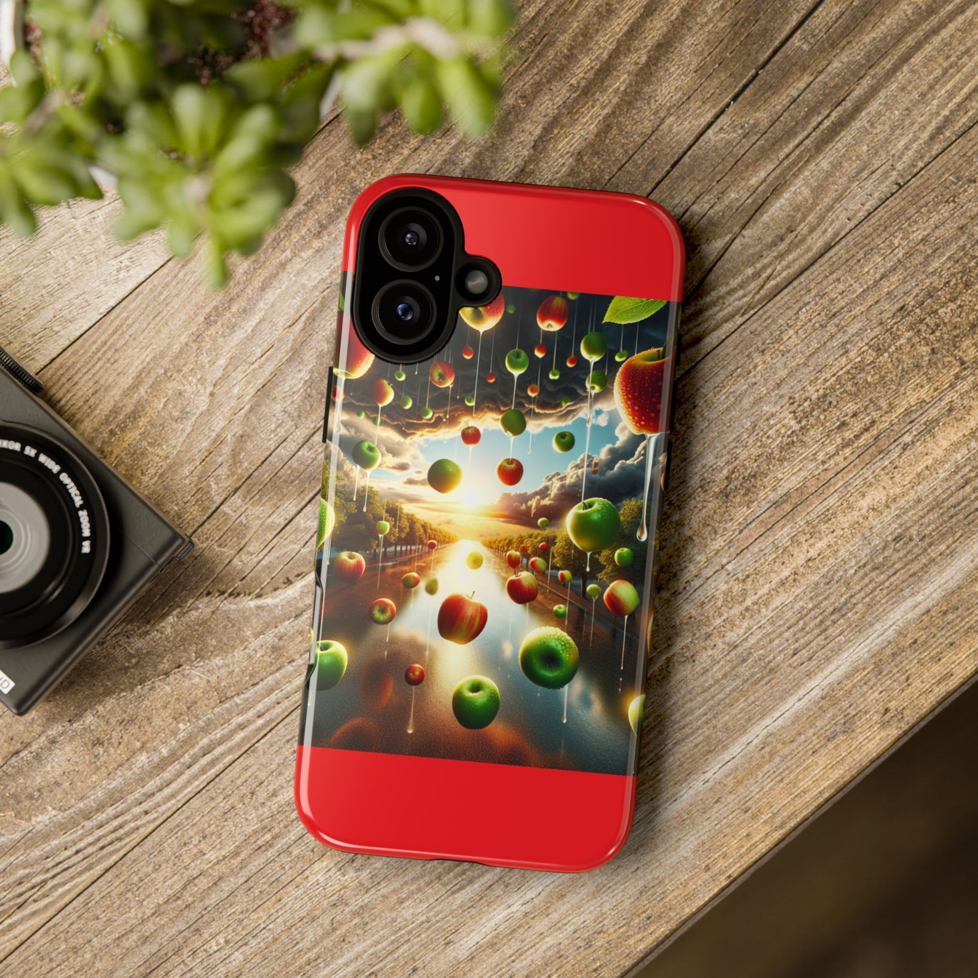 Vibrant Phone Case with Artistic Apple Design, Unique Gift for Art Lovers, Trendy Accessory for Any Occasion, Stylish Smartphone Cover