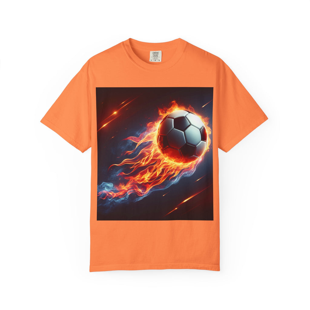 Flaming Soccer Ball Unisex T-Shirt