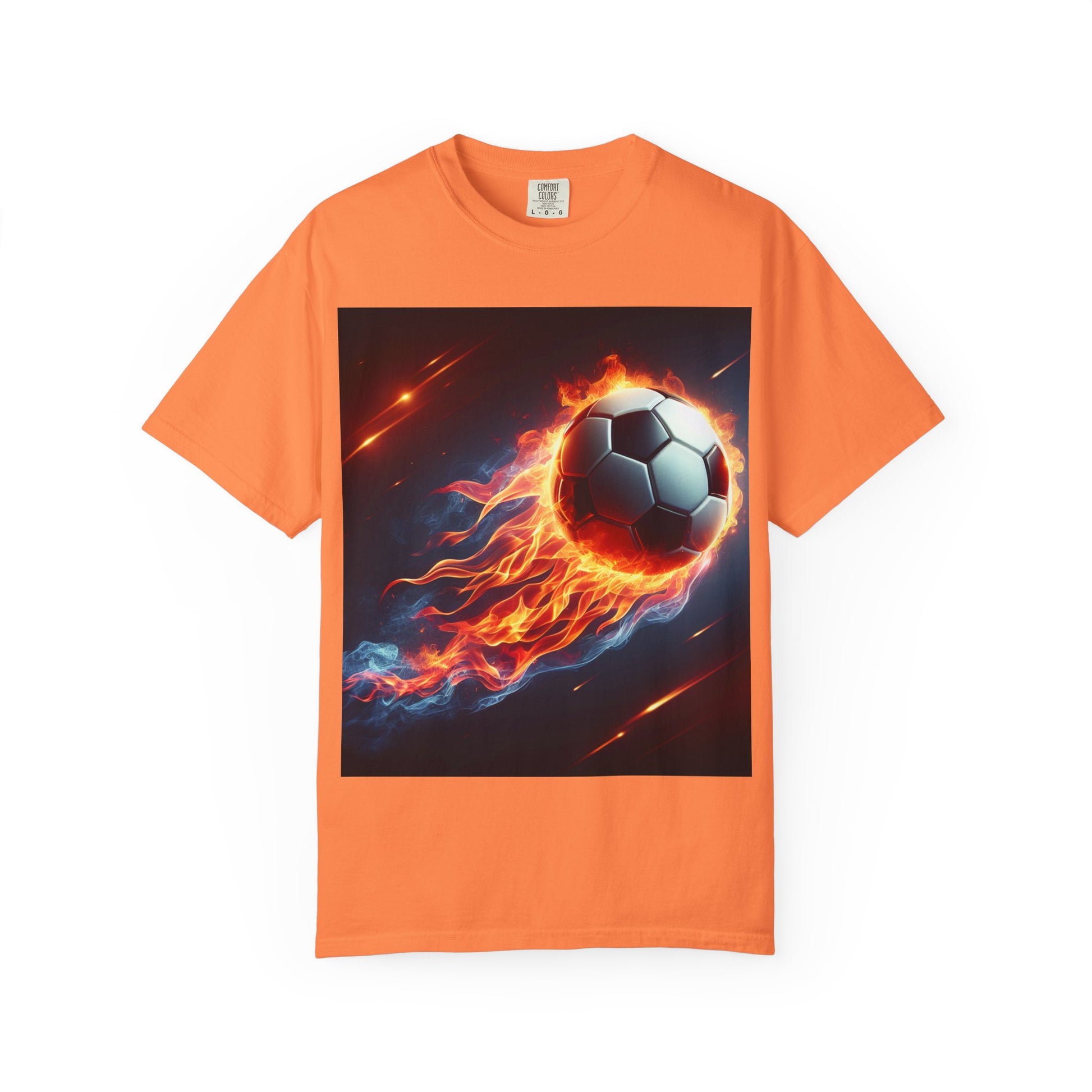 Flaming Soccer Ball Unisex T-Shirt