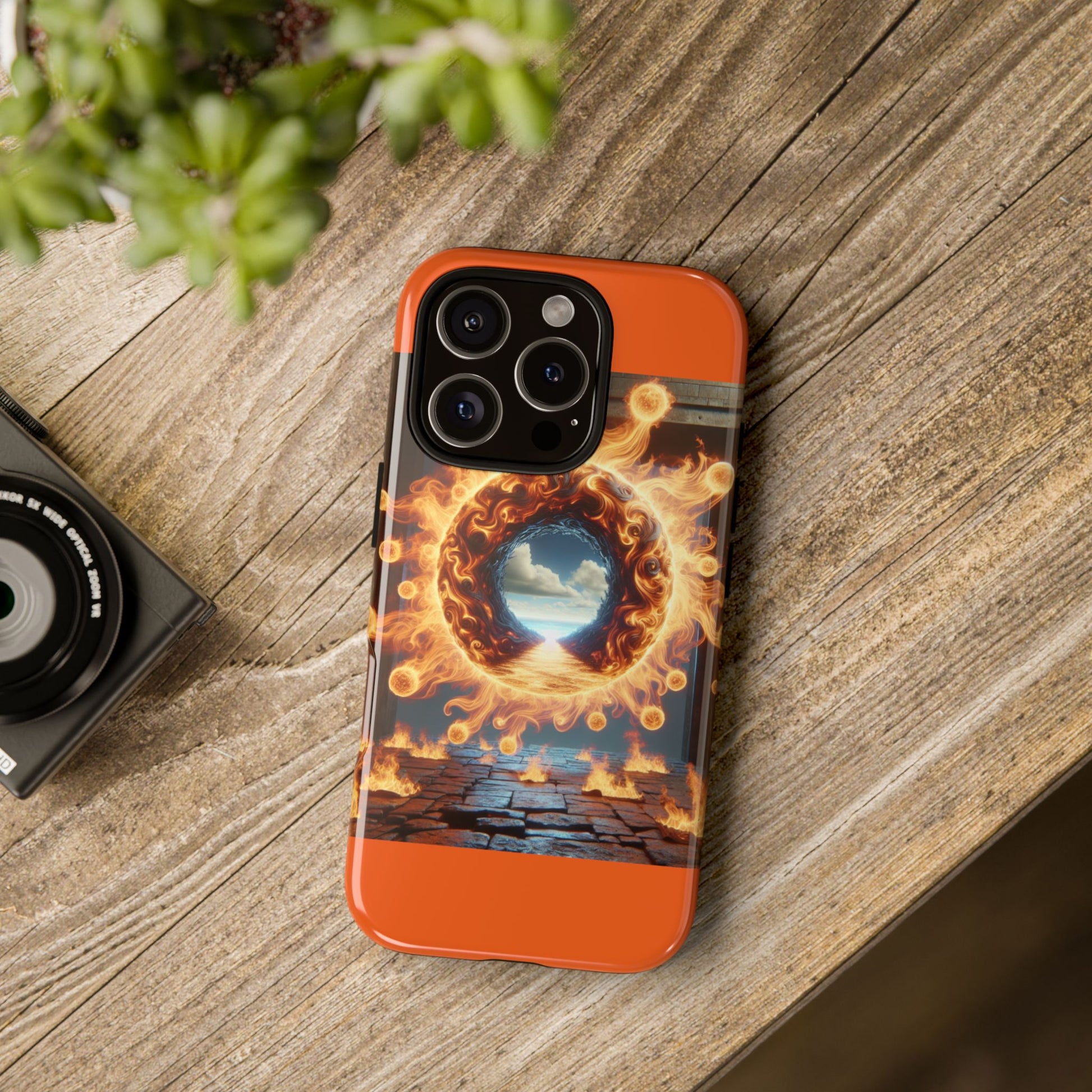 Vibrant Phone Case, Tough Cases for Gamers, Fire Element Phone Cover, Unique Protector, Game Lover Gifts