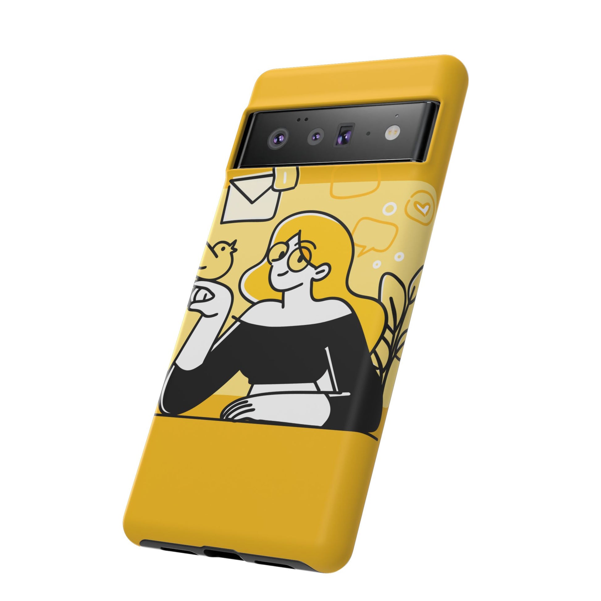 Chic Phone Case with Playful Design, Smartphone Cover, Unique Gift, Trendy Accessory, Eco-Friendly Case