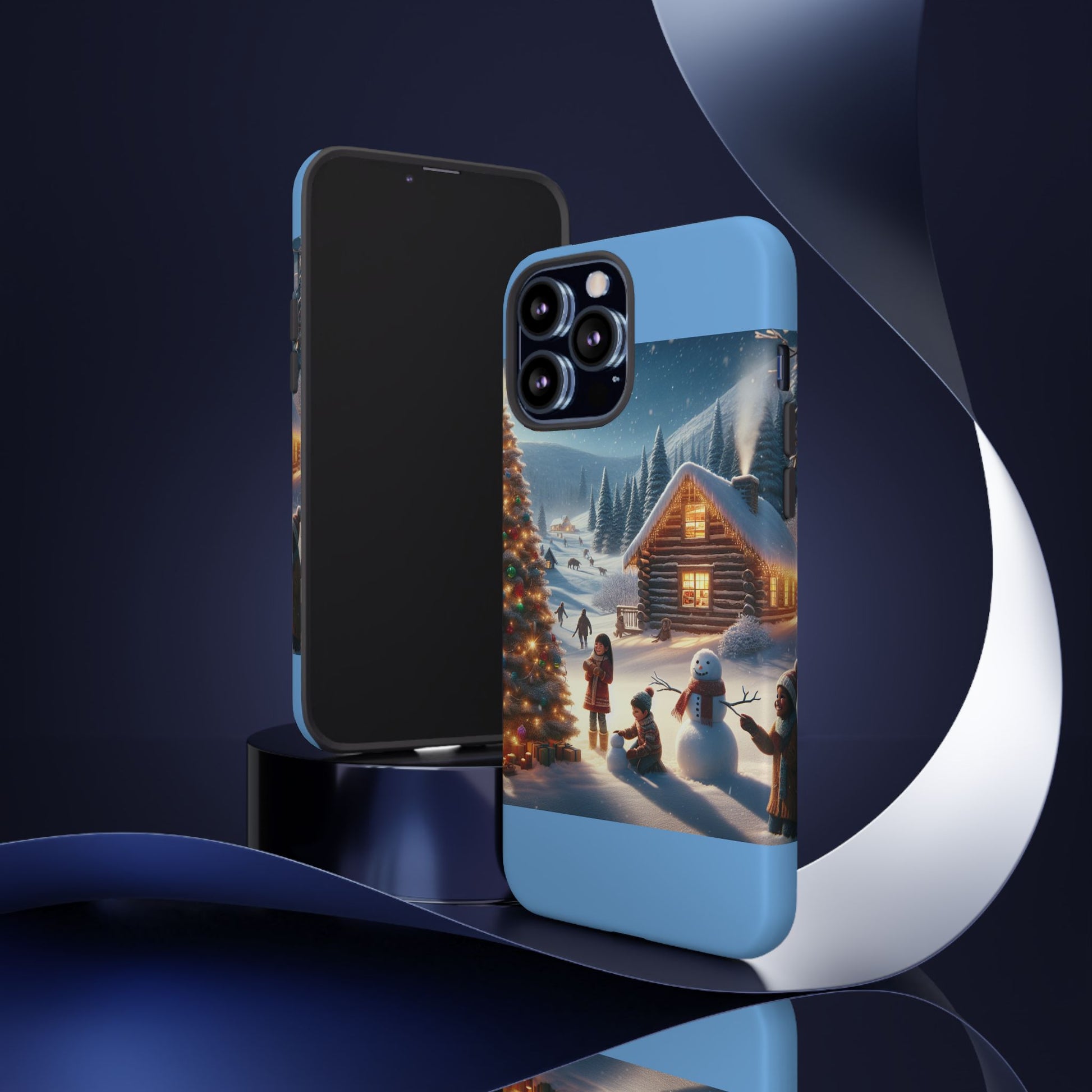 Winter Wonderland Phone Case, Holiday Gift for Him/Her, Cute Christmas Phone Cover, Unique Winter Scene Case, Festive Tech Accessories