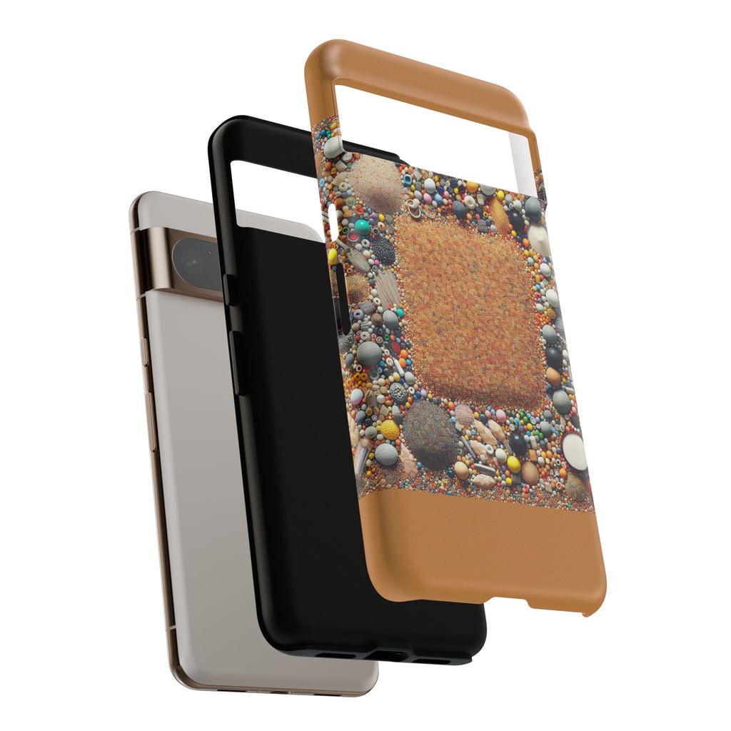 Colorful Phone Case with Unique Texture, Tough Case, Phone Accessory, Trendy Design, Gift for Tech Lovers, Durable Protection
