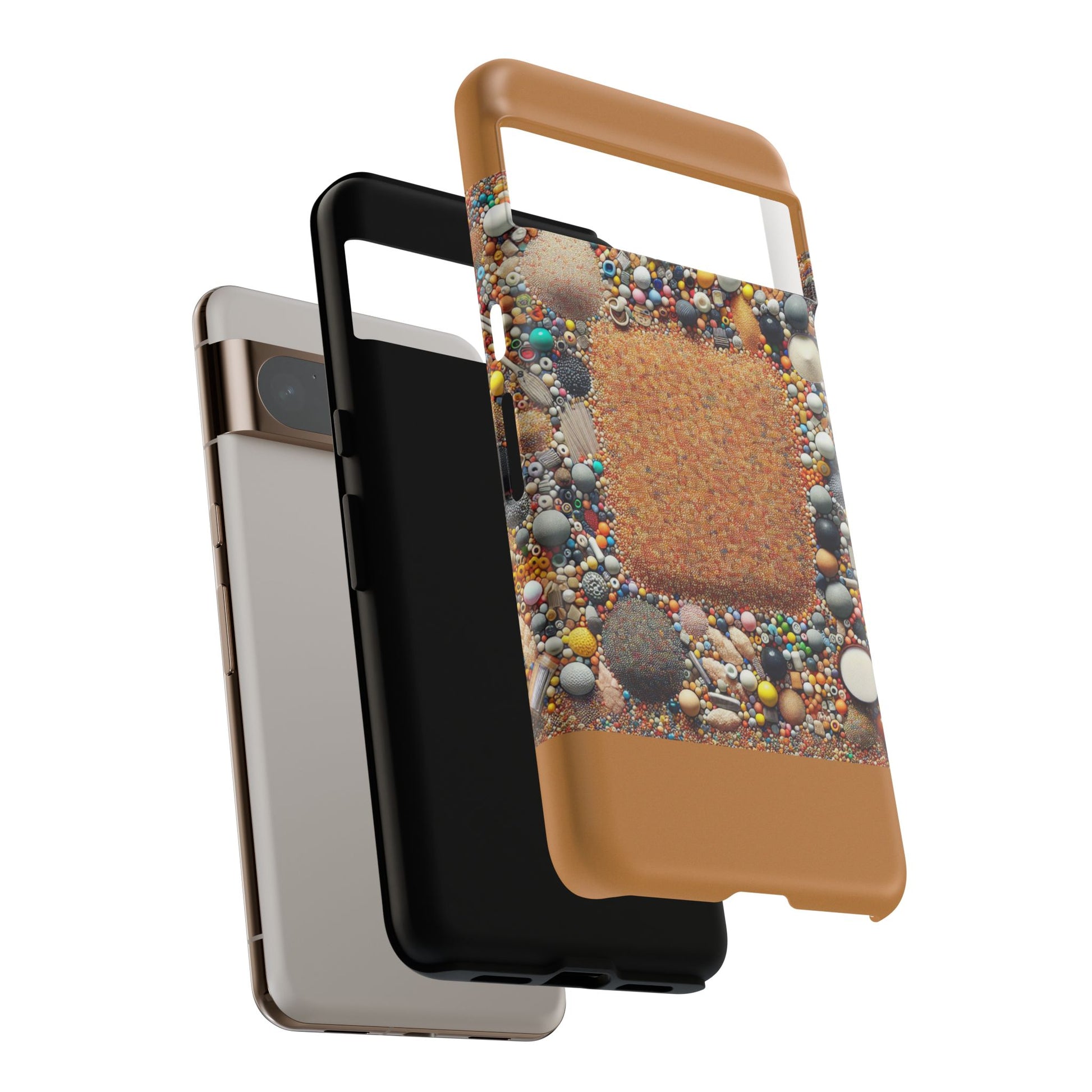 Colorful Phone Case with Unique Texture, Tough Case, Phone Accessory, Trendy Design, Gift for Tech Lovers, Durable Protection