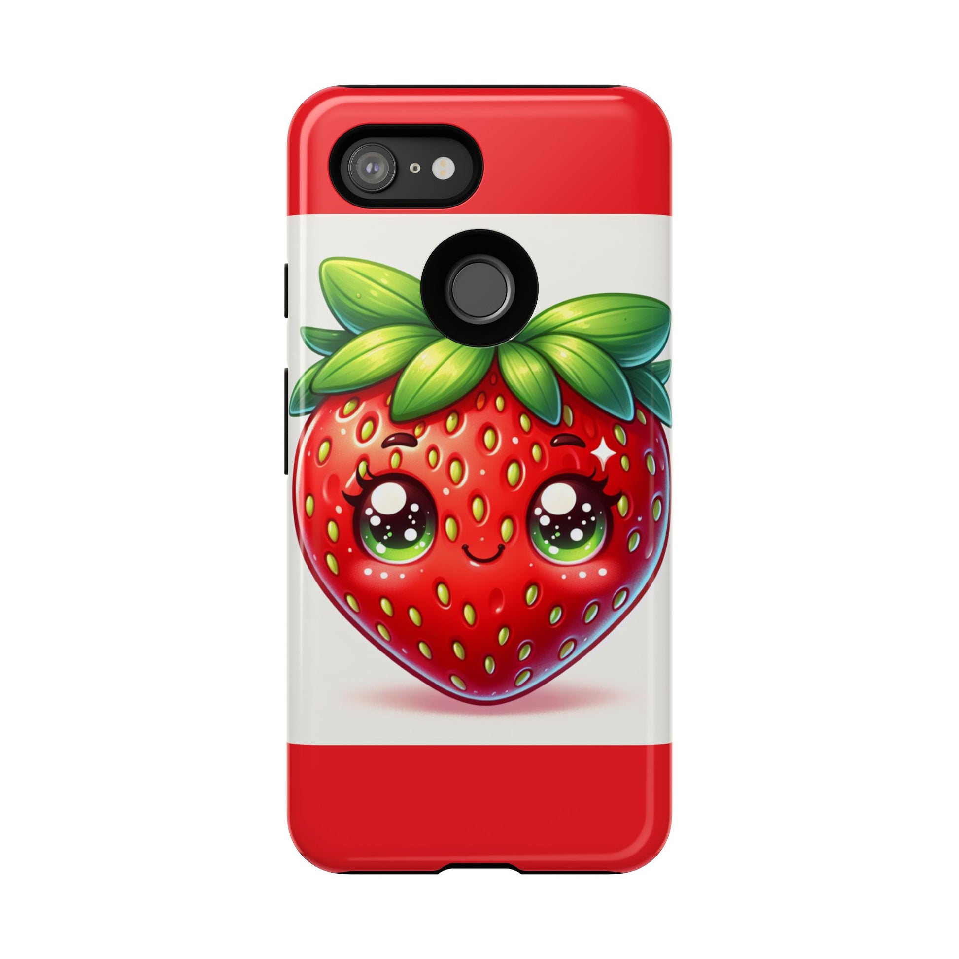 Cute Strawberry iPhone Case, Tough Phone Cases, Stylish Accessories, Fun Design for Kids and Adults, Perfect Gift for All Occasions