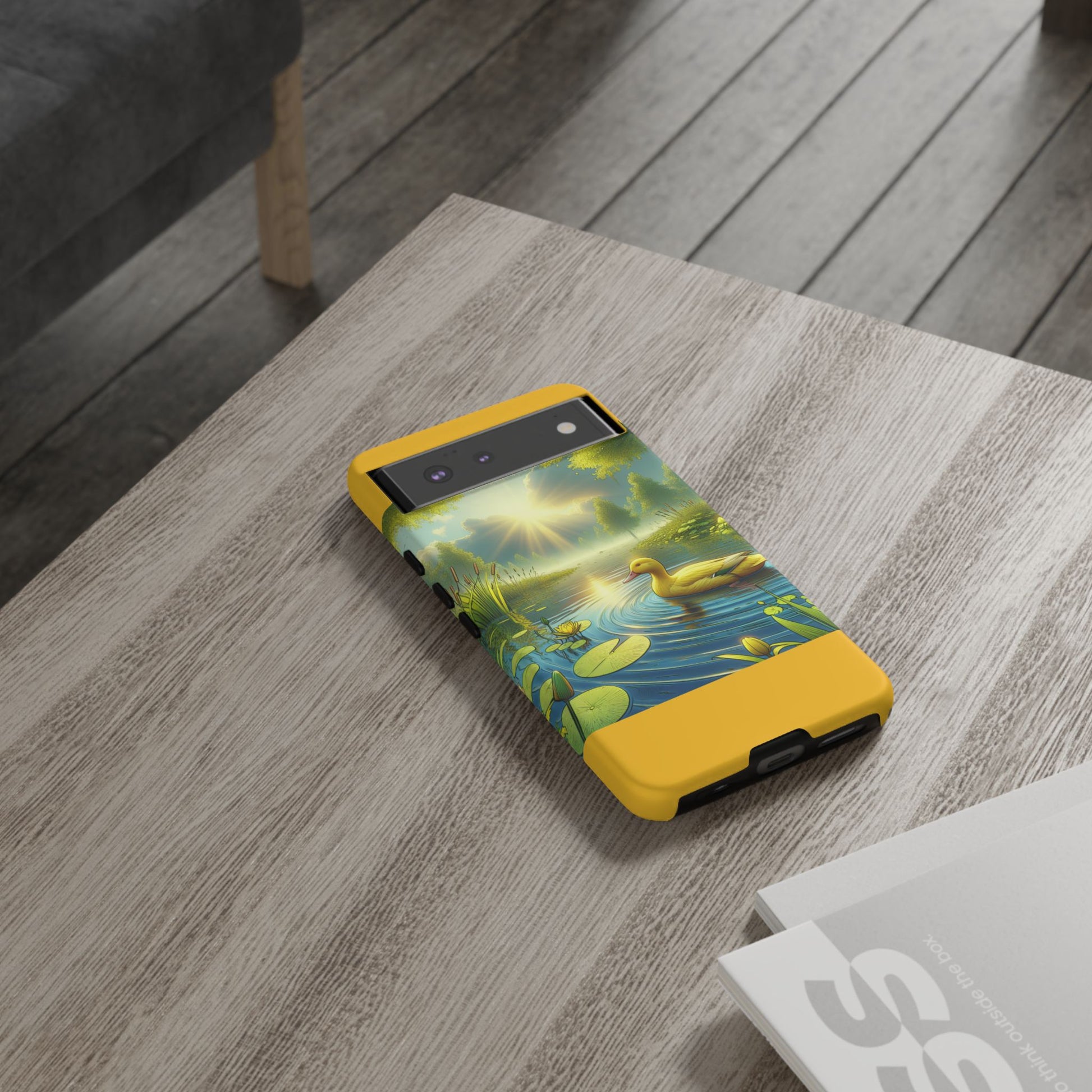 Beautiful Duck Pond Phone Case, Nature Lover Gift, Tough Case, Springtime Accessory, Eco-Friendly Phone Cover, Vibrant Artwork